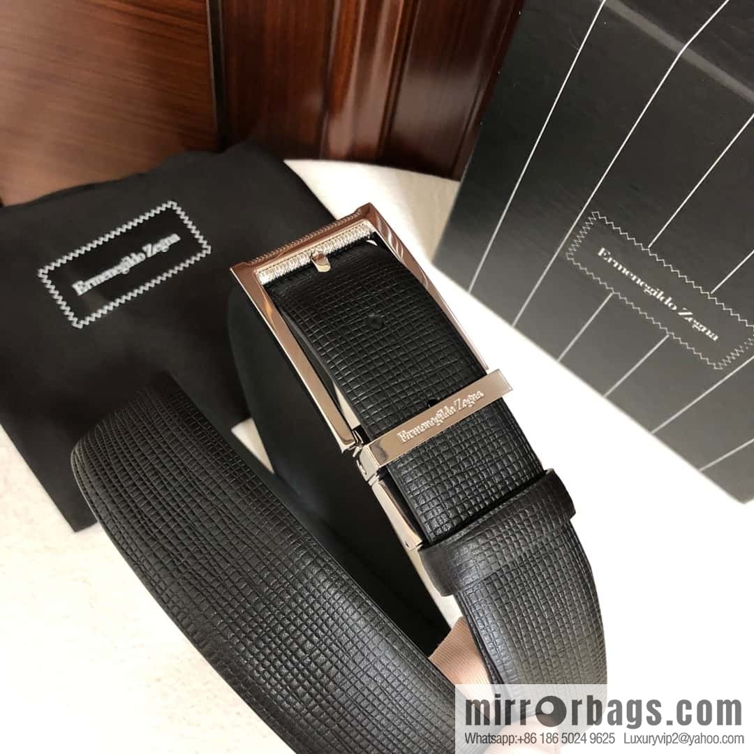ZEGNA Zegna, men's business leisure rotating pin buckle imported first layer cowhide belt
