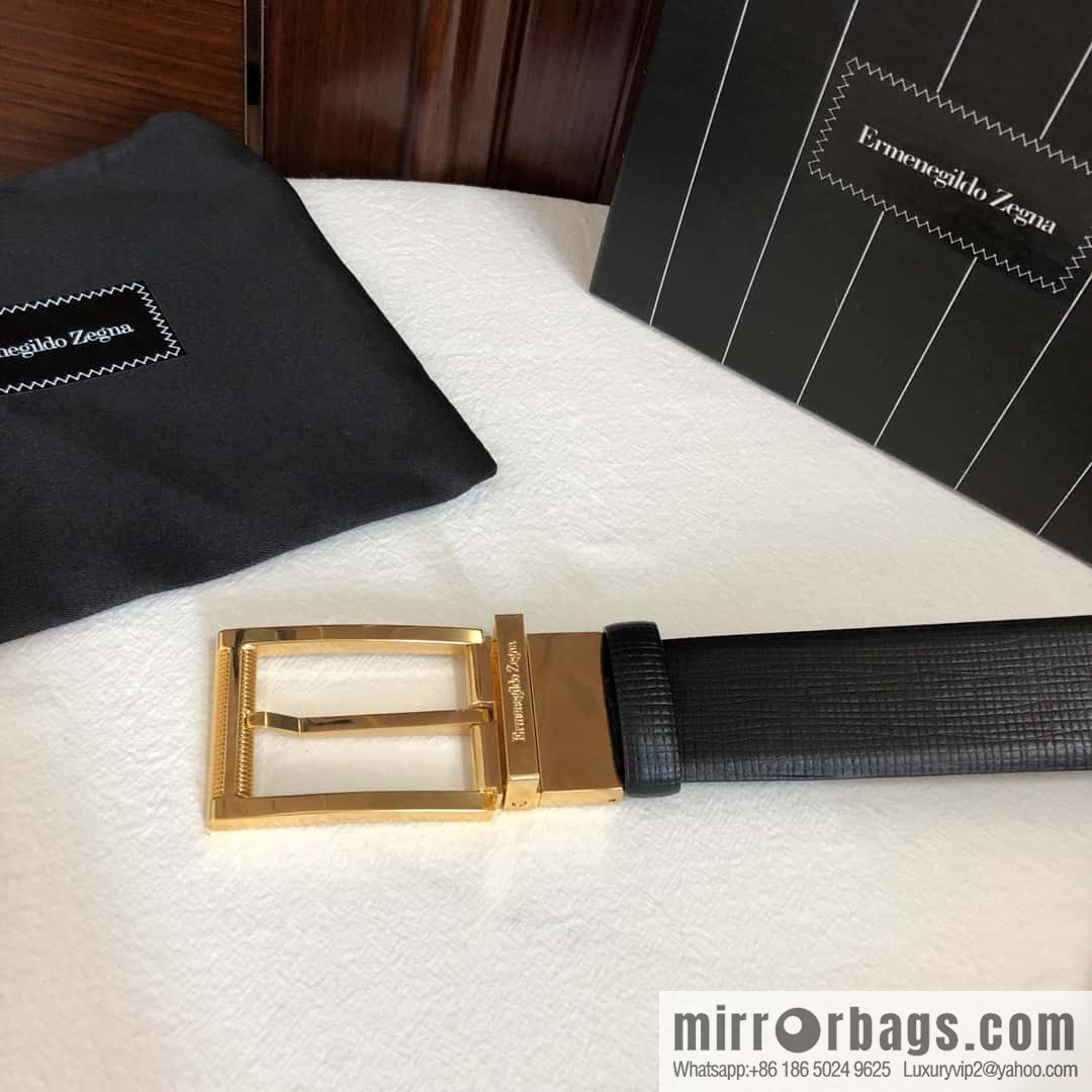 ZEGNA Zegna, men's business leisure rotating pin buckle imported first layer cowhide belt