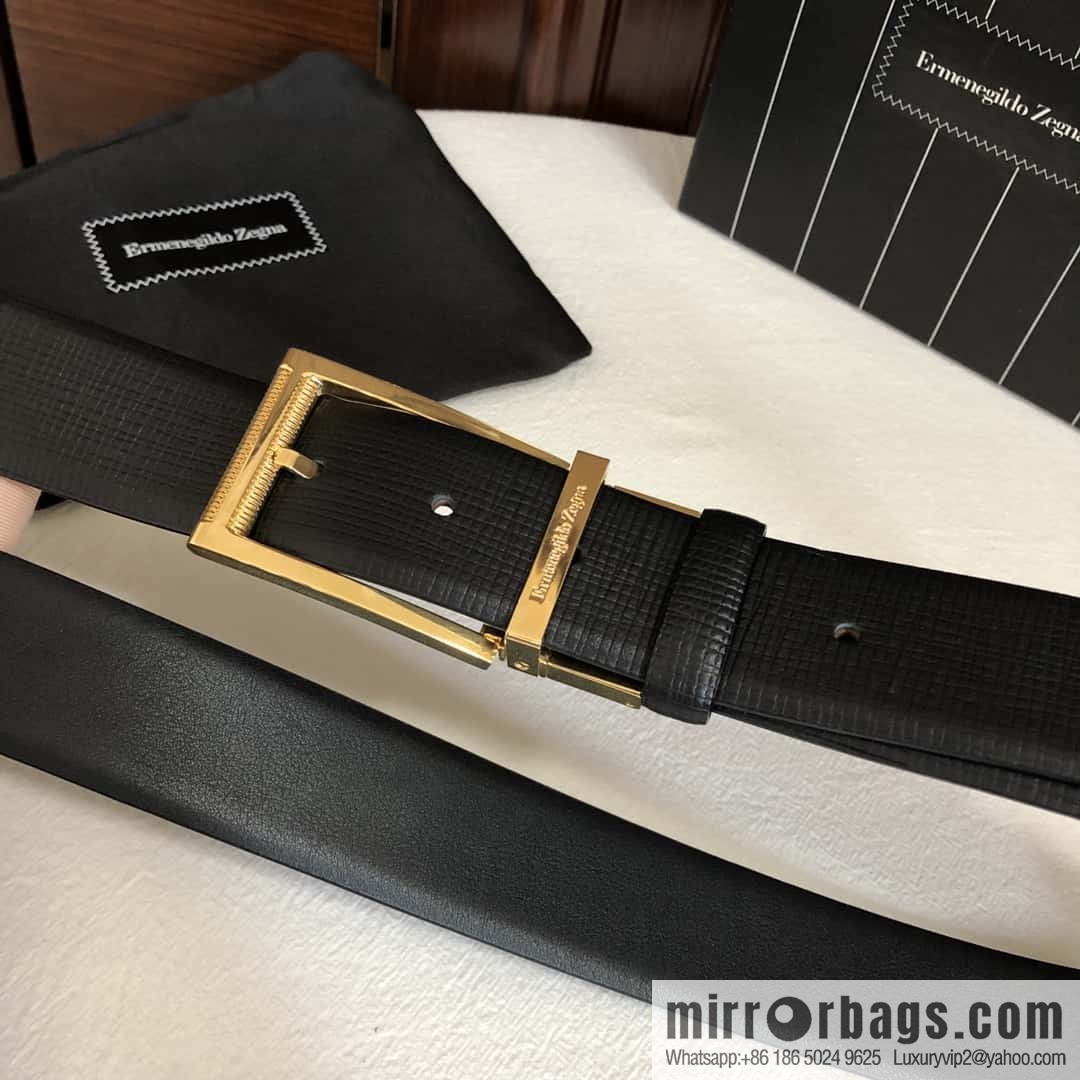 ZEGNA Zegna, men's business leisure rotating pin buckle imported first layer cowhide belt
