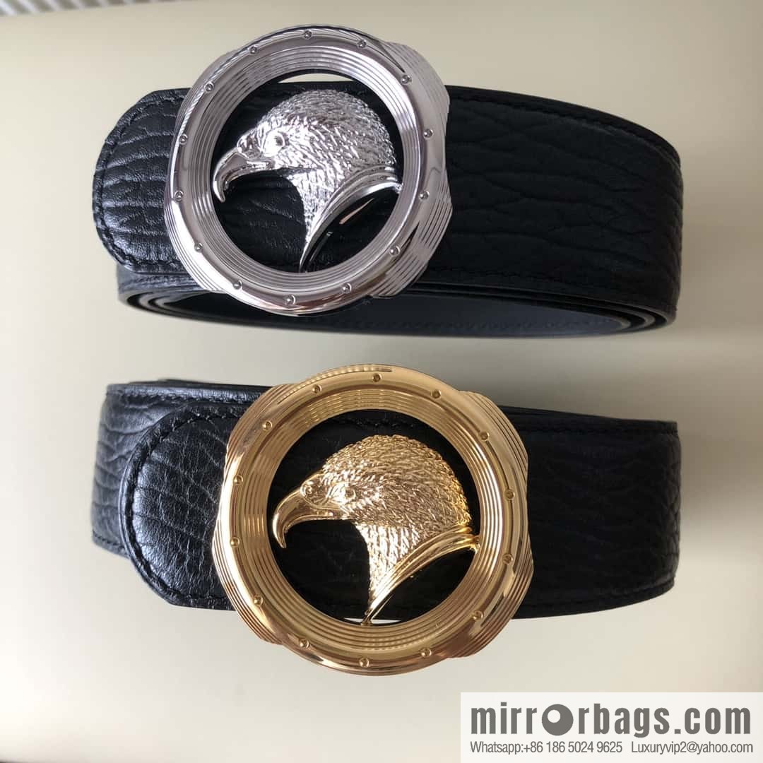 Stefano Ricci Stephen, Eagle Head Metal Buckle 3.8cm First Cowhide Belt