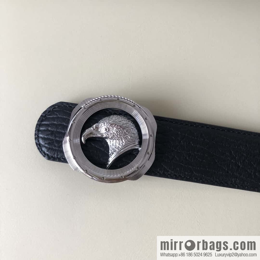 Stefano Ricci Stephen, Eagle Head Metal Buckle 3.8cm First Cowhide Belt