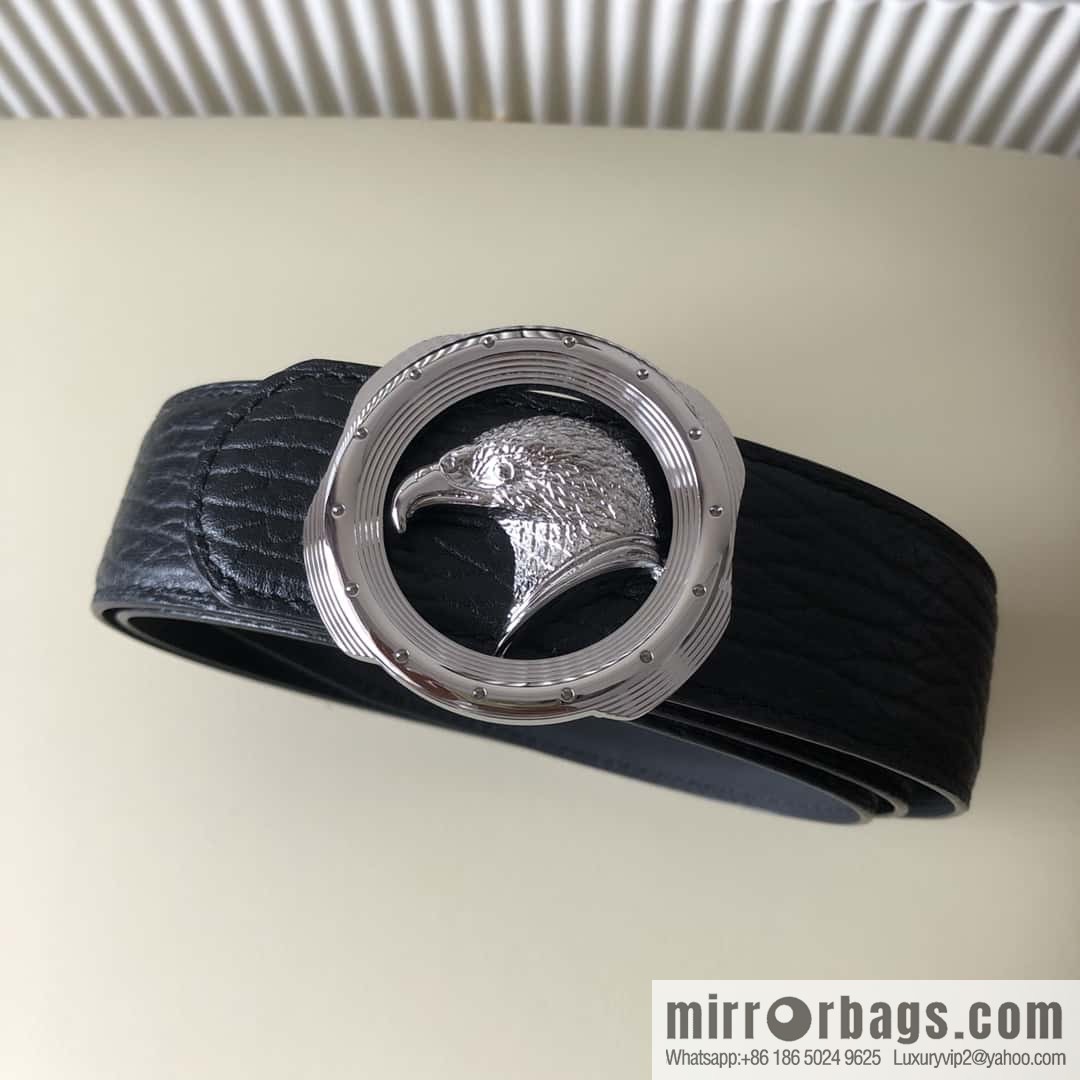 Stefano Ricci Stephen, Eagle Head Metal Buckle 3.8cm First Cowhide Belt