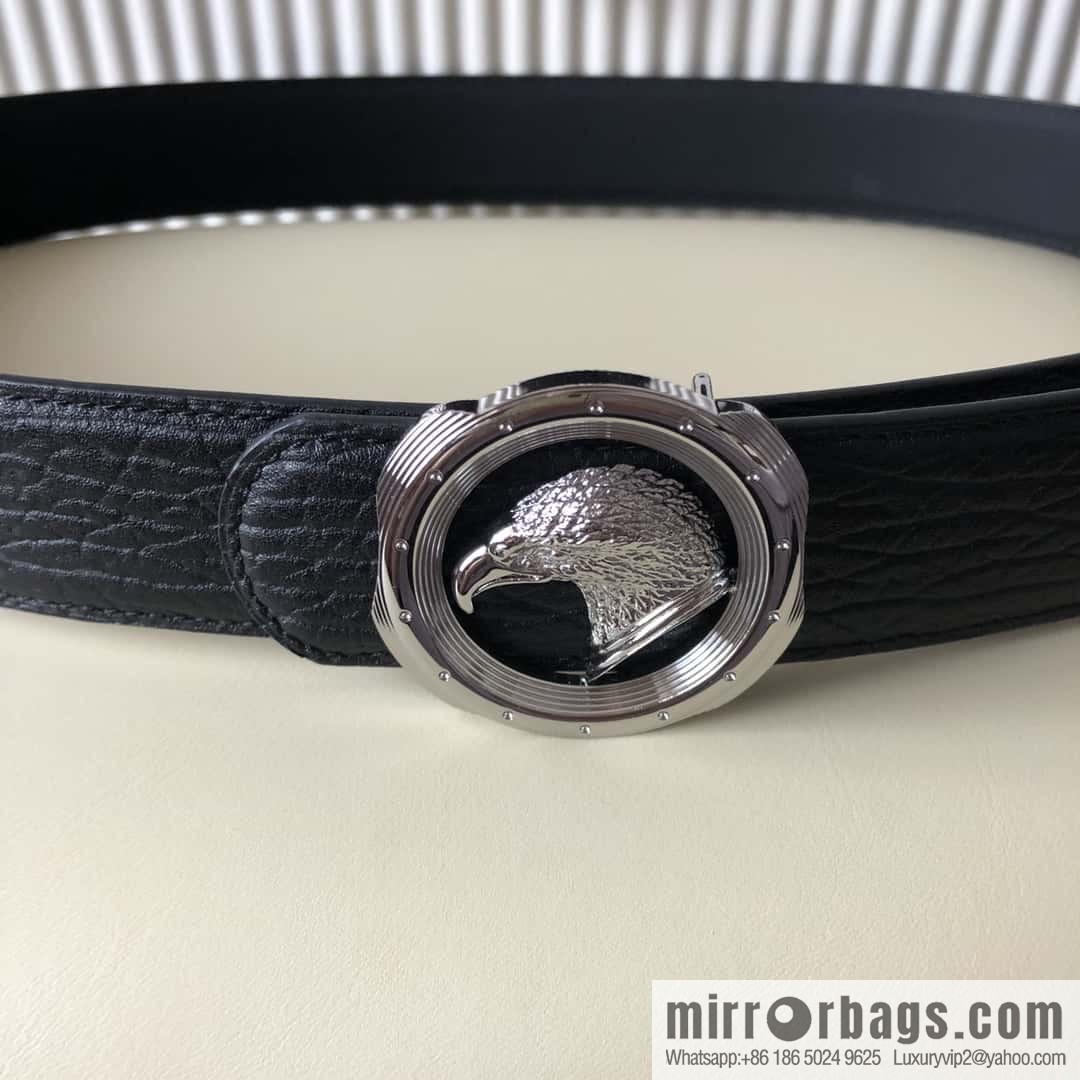 Stefano Ricci Stephen, Eagle Head Metal Buckle 3.8cm First Cowhide Belt