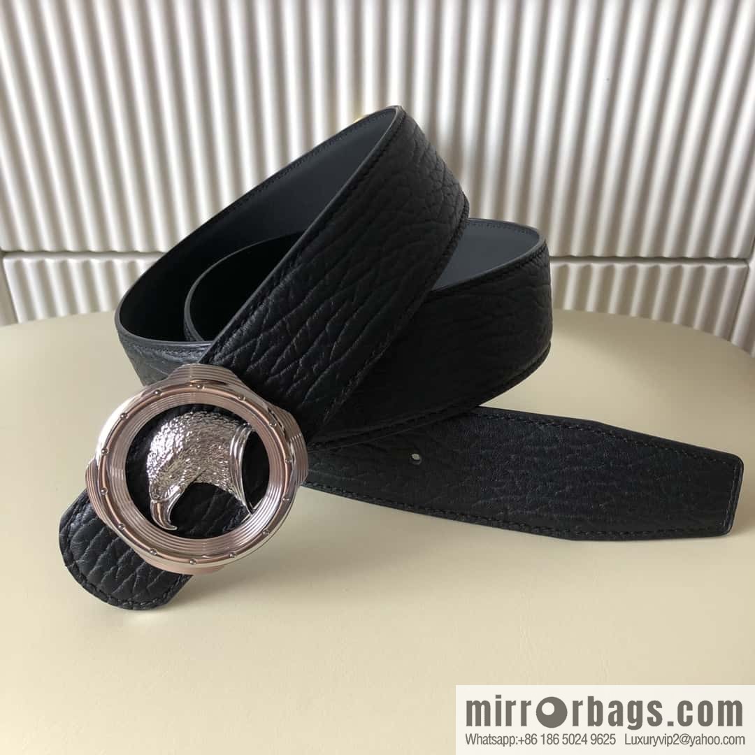 Stefano Ricci Stephen, Eagle Head Metal Buckle 3.8cm First Cowhide Belt