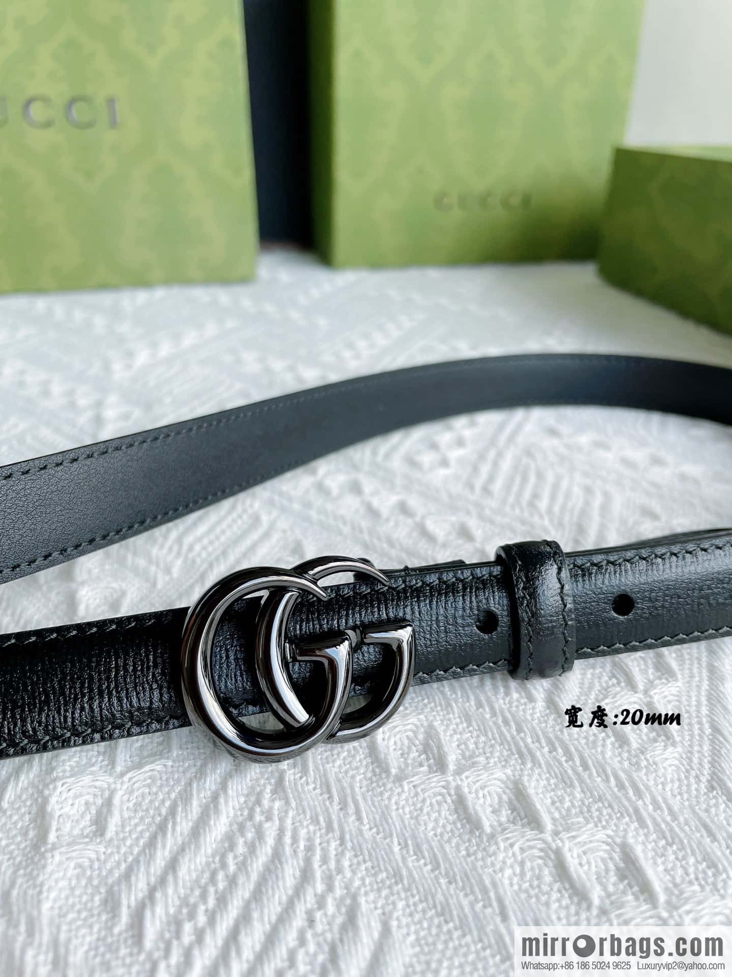 GUCCI classic logo metal buckle, cowhide belt