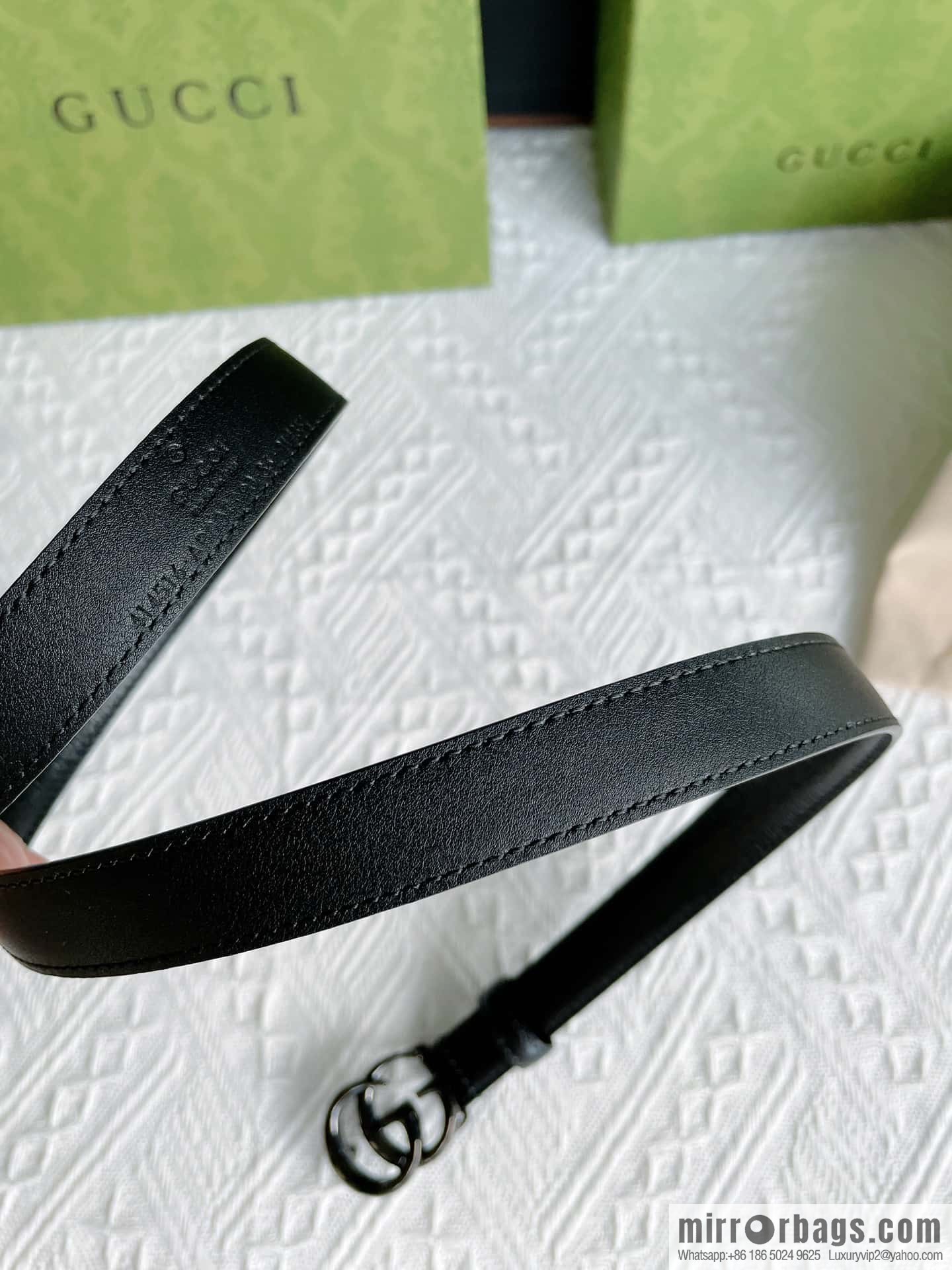 GUCCI classic logo metal buckle, cowhide belt