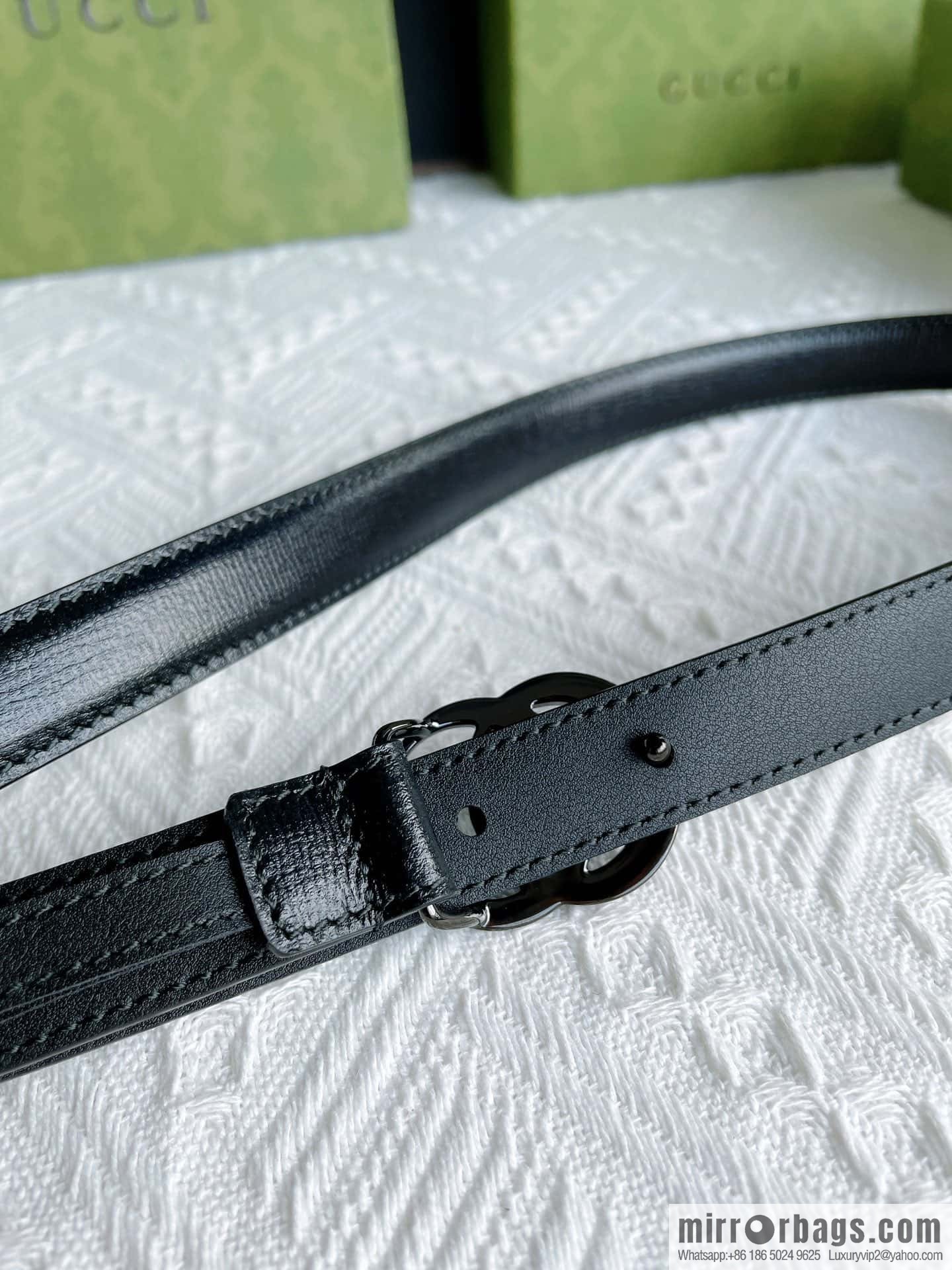 GUCCI classic logo metal buckle, cowhide belt