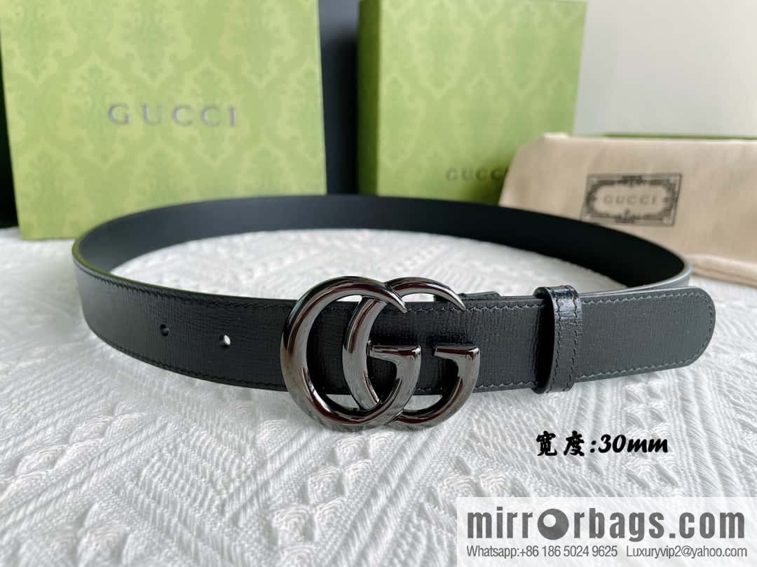 GUCCI classic logo metal buckle, cowhide belt
