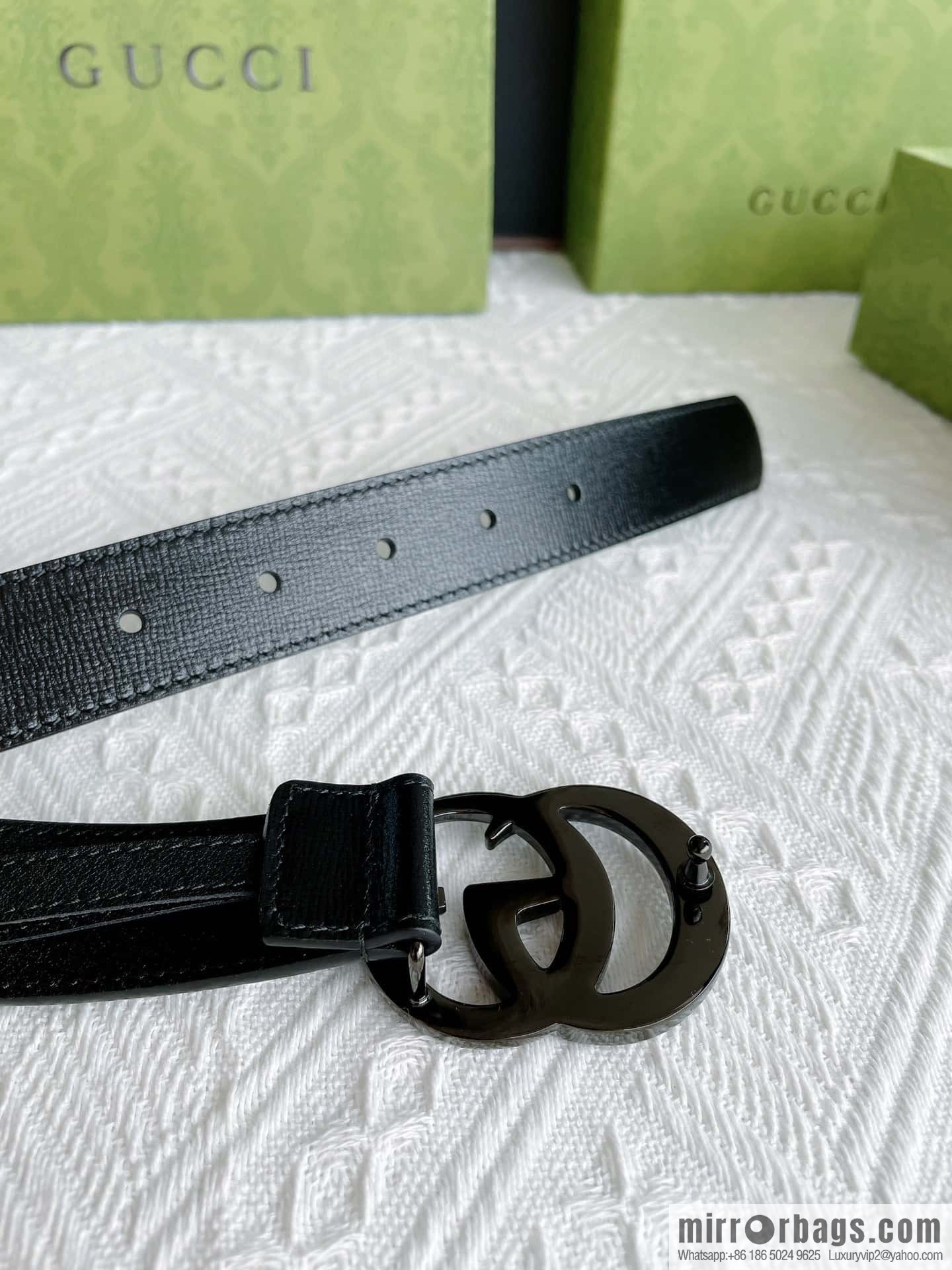 GUCCI classic logo metal buckle, cowhide belt