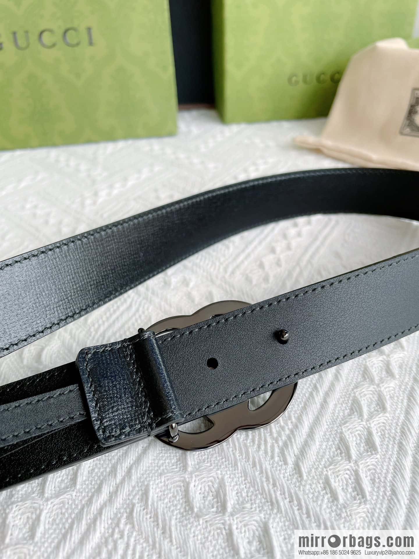 GUCCI classic logo metal buckle, cowhide belt