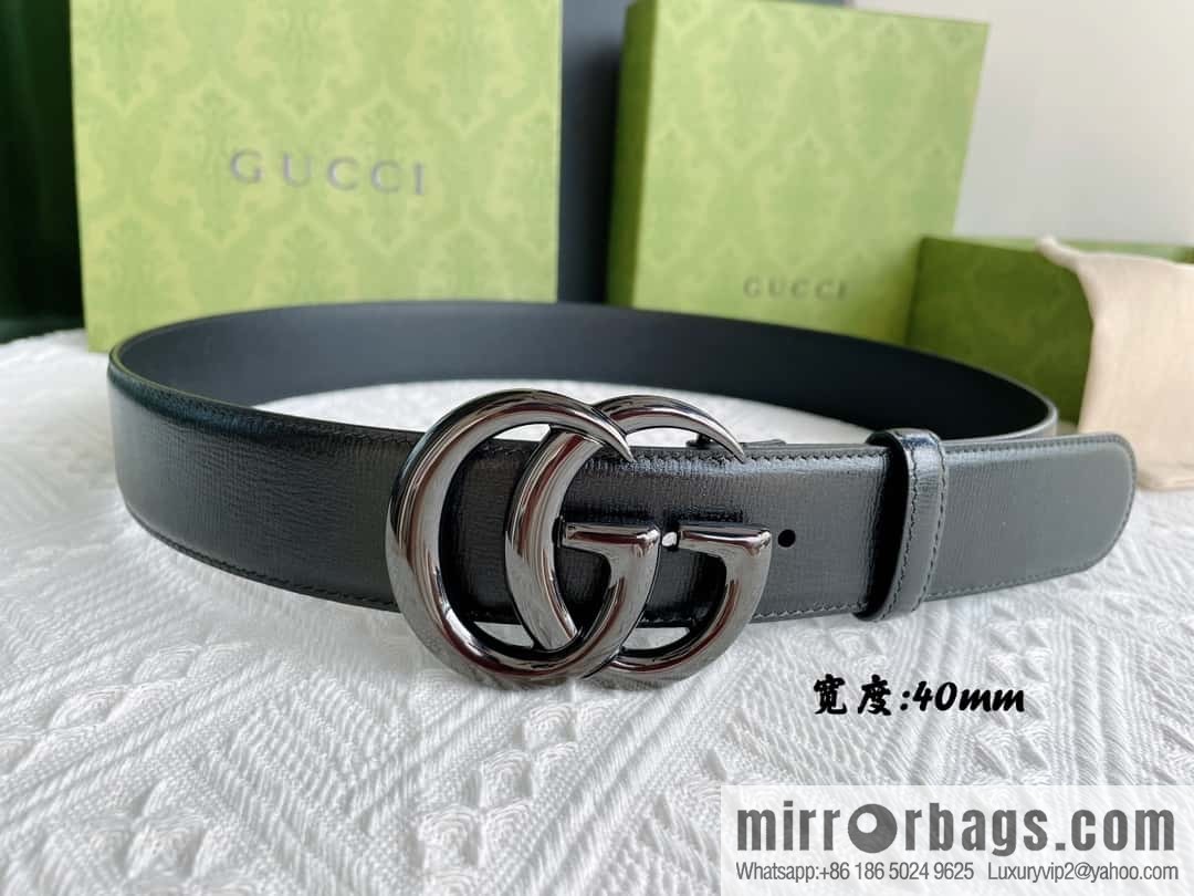GUCCI classic logo metal buckle, cowhide belt