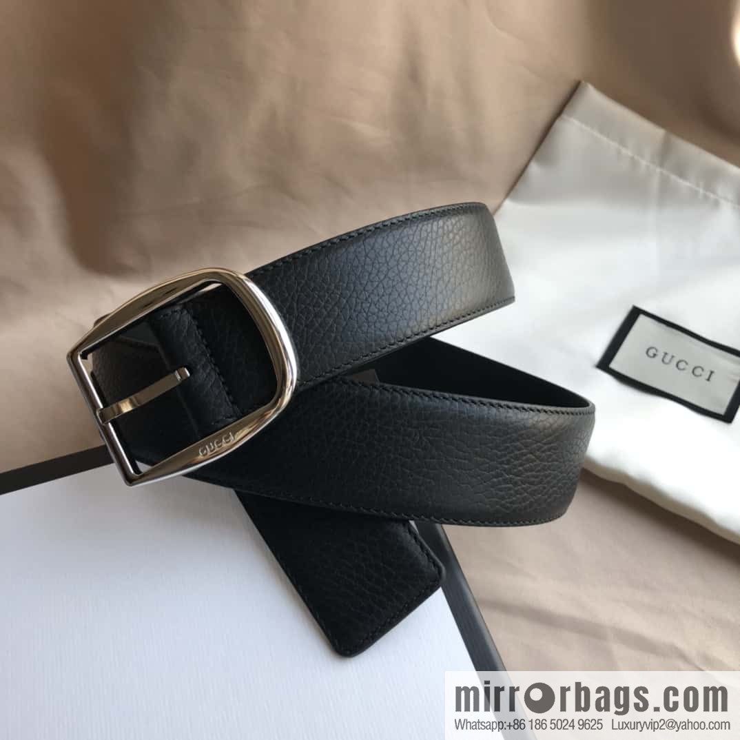 GUCCI GG cowhide print/lychee pin buckle belt 4.0CM