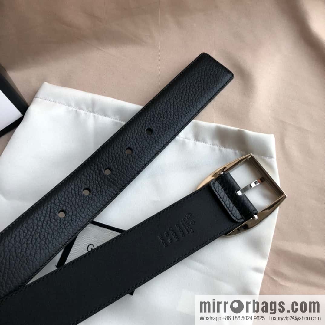 GUCCI GG cowhide print/lychee pin buckle belt 4.0CM