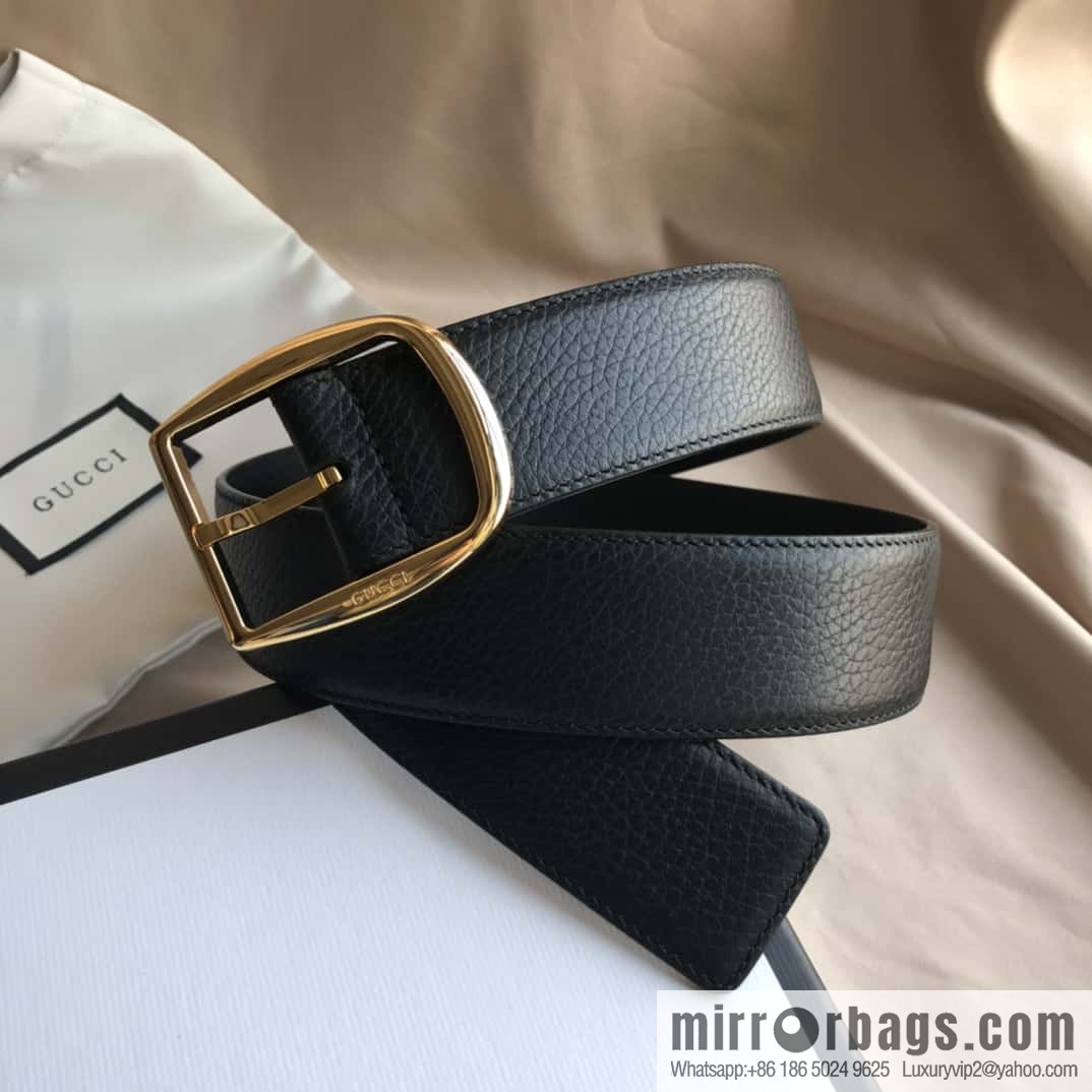 GUCCI GG cowhide print/lychee pin buckle belt 4.0CM