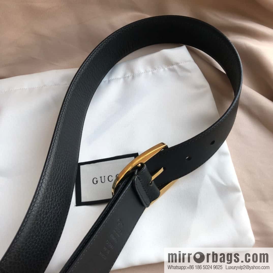 GUCCI GG cowhide print/lychee pin buckle belt 4.0CM