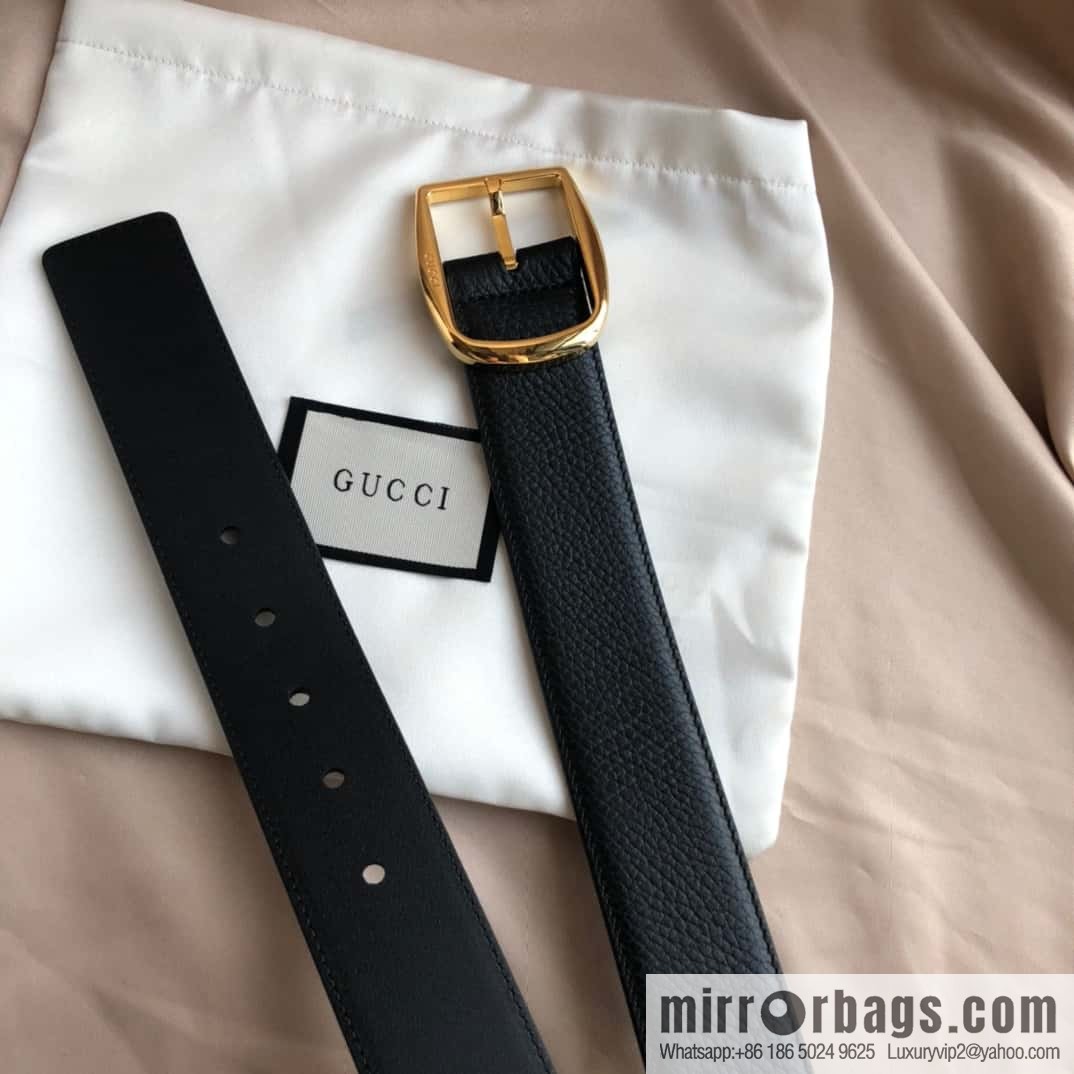 GUCCI GG cowhide print/lychee pin buckle belt 4.0CM