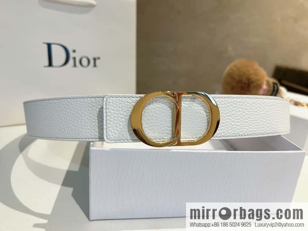DIOR Dior, first layer cowhide belt, body double-sided CD belt