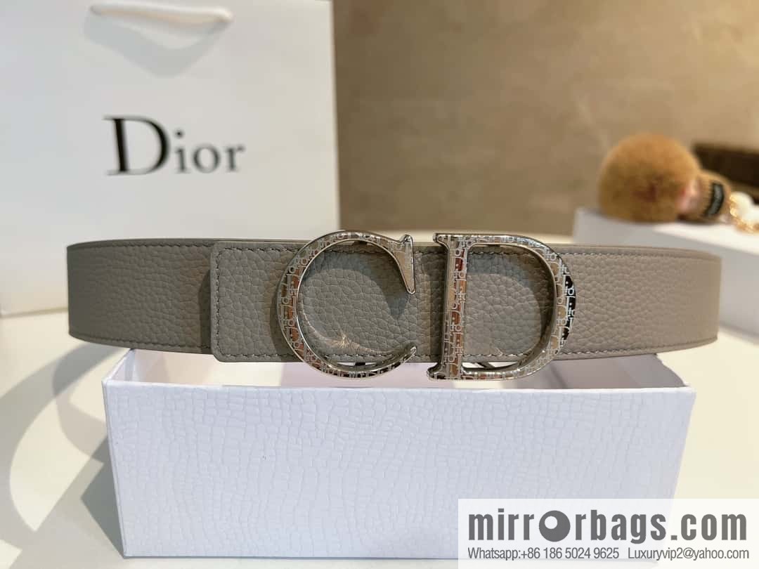 DIOR Dior, first layer cowhide belt, body double-sided CD belt