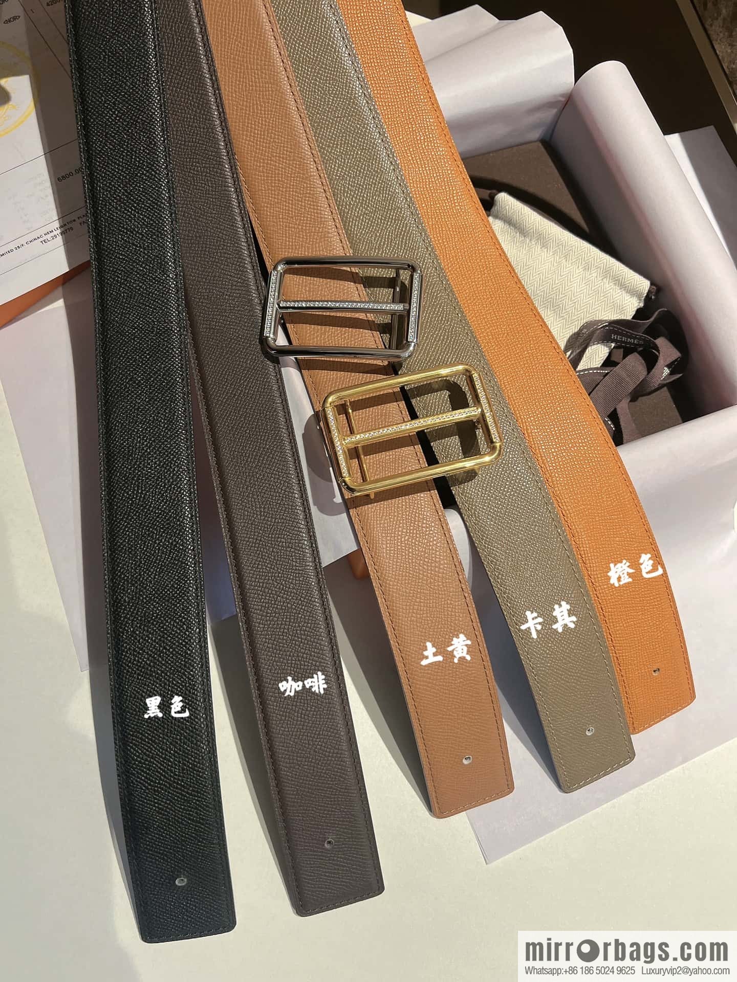 Hermes Hermes, with a selected first-layer cowhide palm print belt 3.8cm
