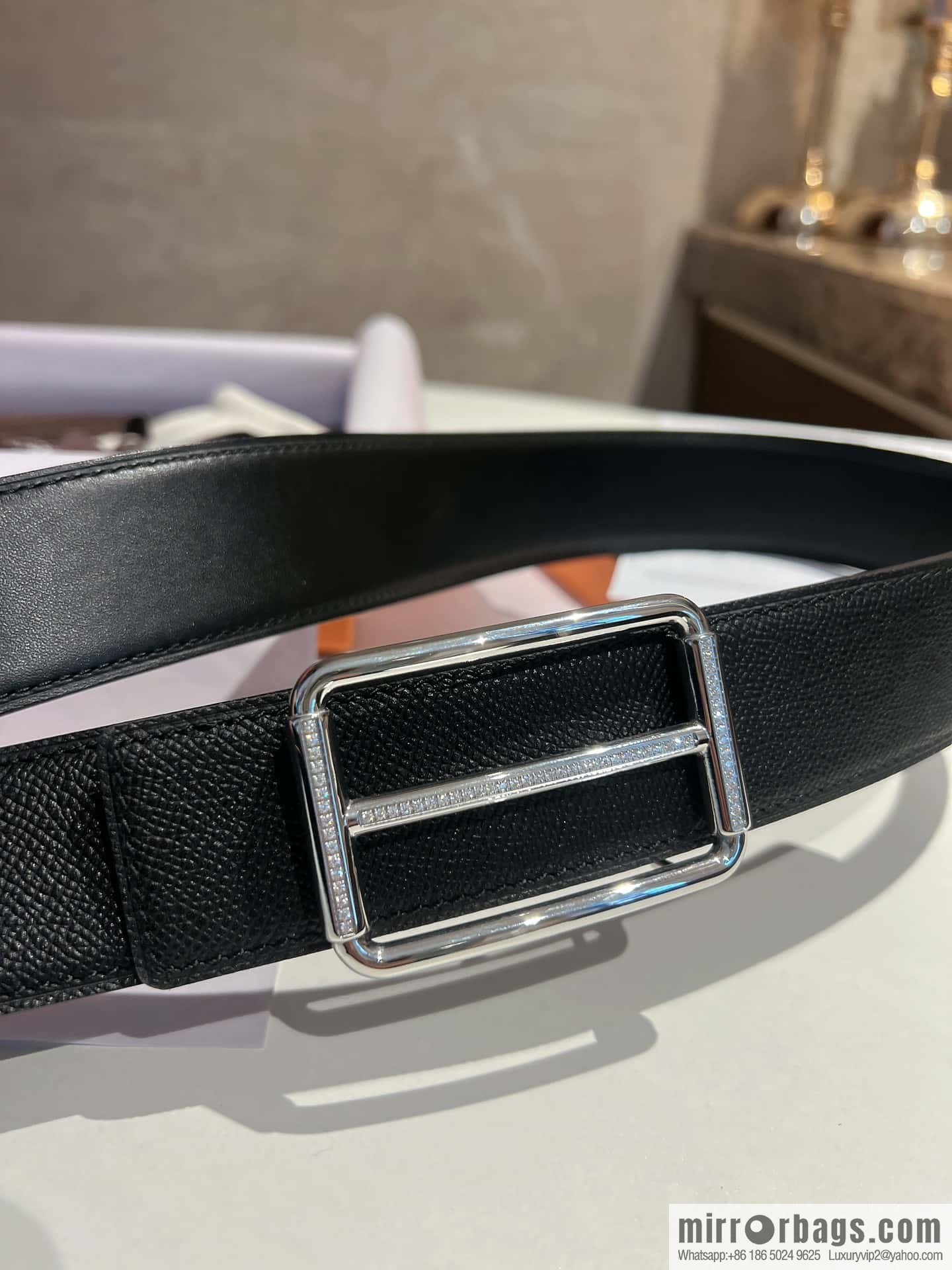 Hermes Hermes, with a selected first-layer cowhide palm print belt 3.8cm