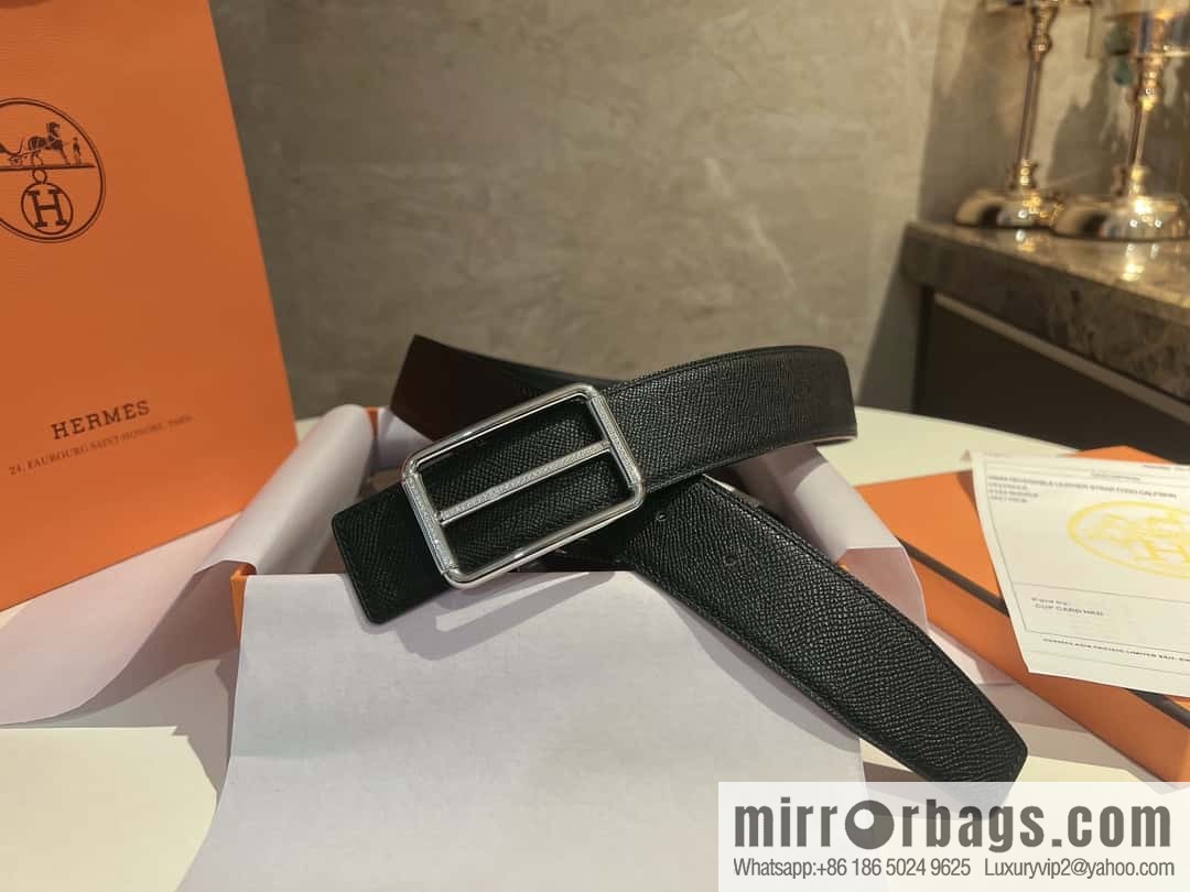 Hermes Hermes, with a selected first-layer cowhide palm print belt 3.8cm