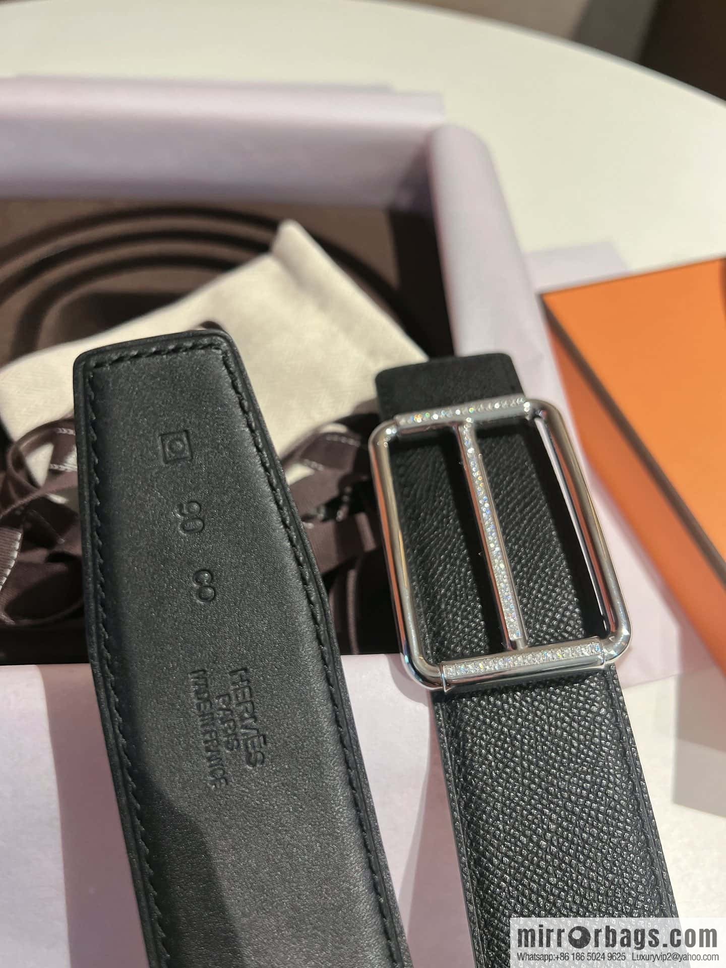 Hermes Hermes, with a selected first-layer cowhide palm print belt 3.8cm