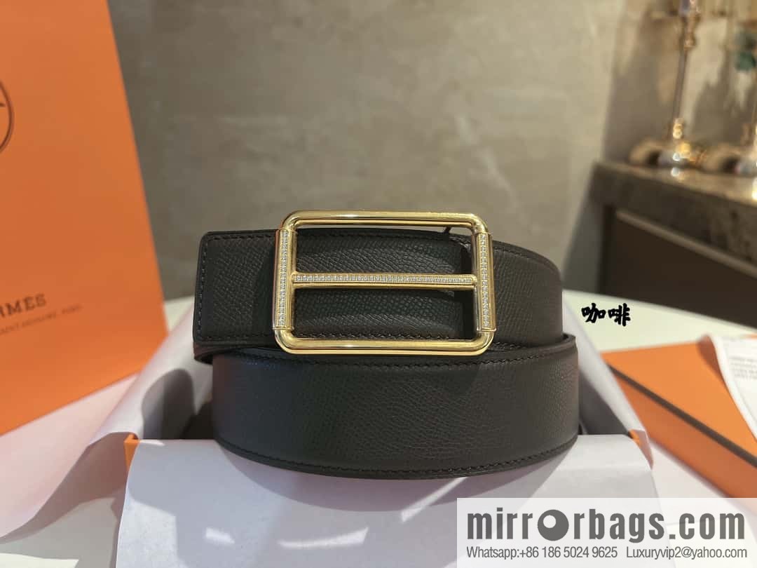 Hermes Hermes, with a selected first-layer cowhide palm print belt 3.8cm