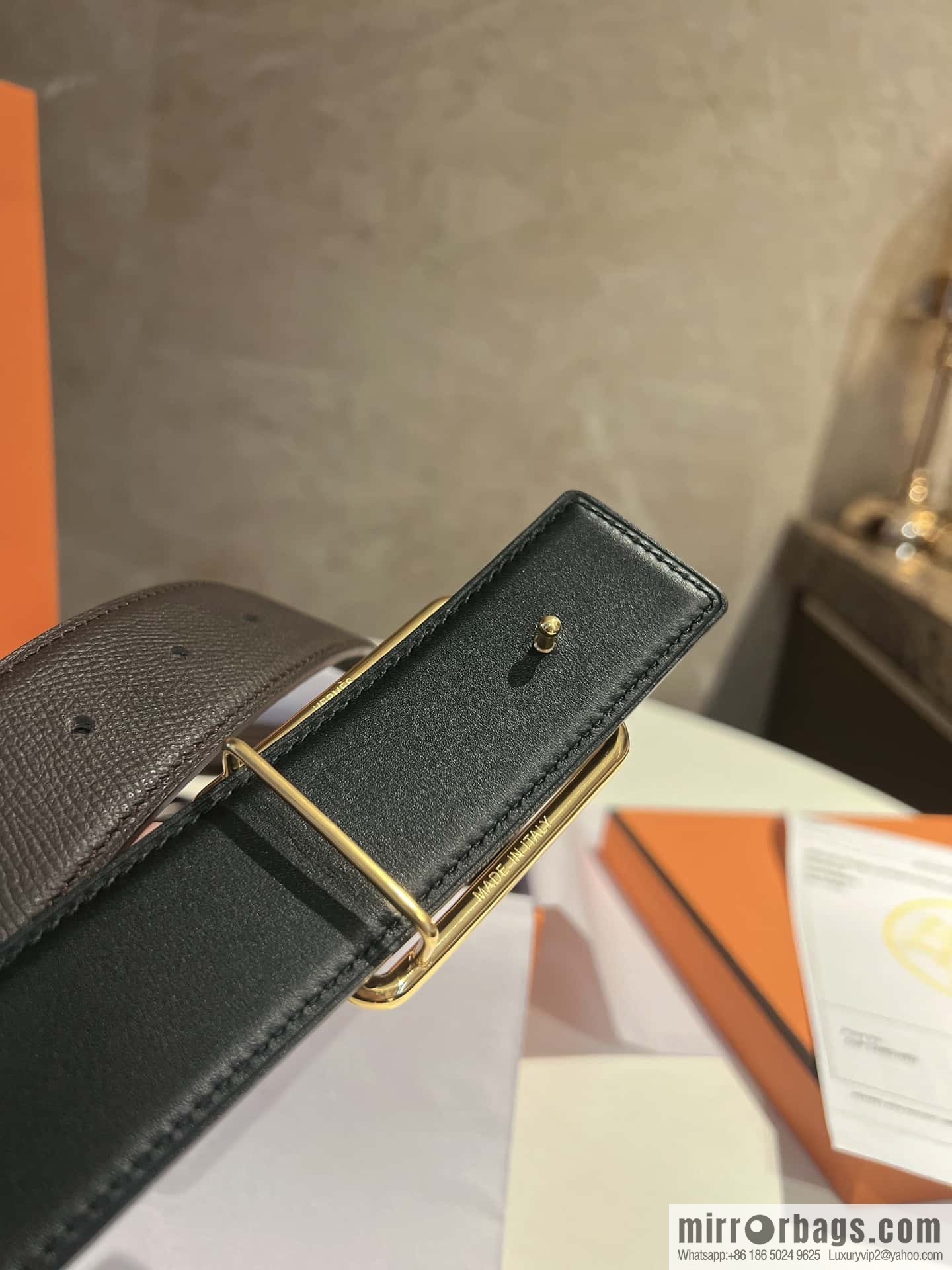 Hermes Hermes, with a selected first-layer cowhide palm print belt 3.8cm