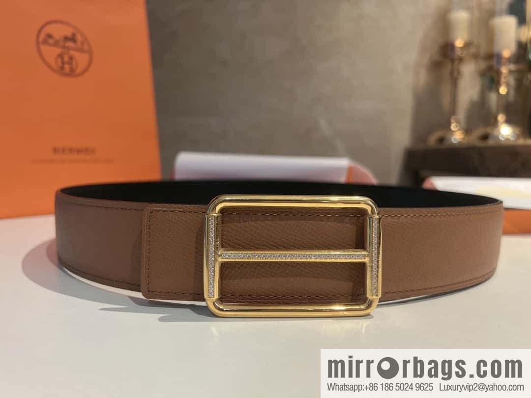 Hermes Hermes, with a selected first-layer cowhide palm print belt 3.8cm