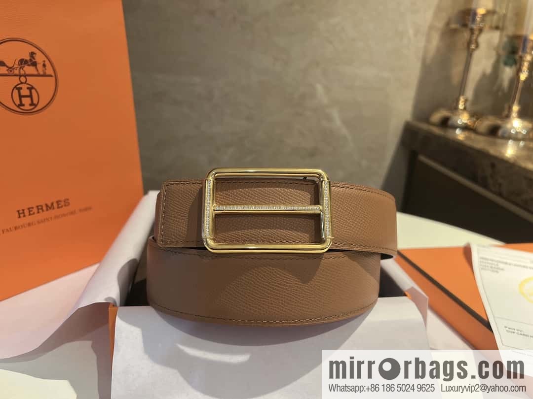 Hermes Hermes, with a selected first-layer cowhide palm print belt 3.8cm
