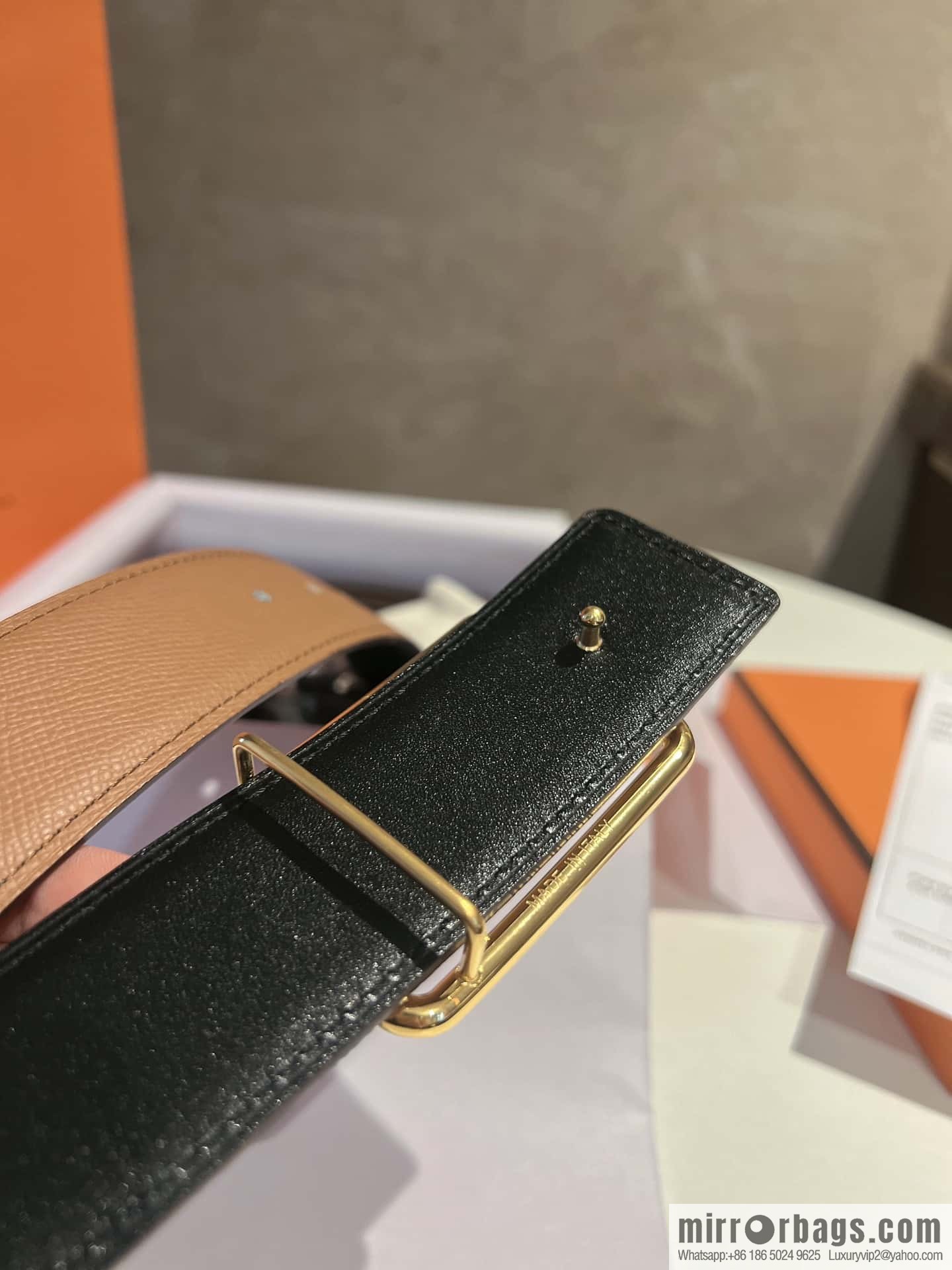Hermes Hermes, with a selected first-layer cowhide palm print belt 3.8cm
