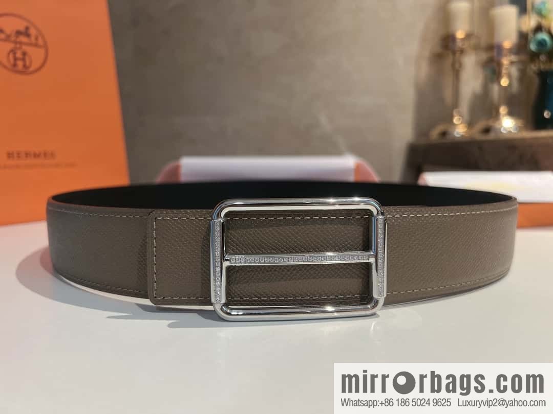 Hermes Hermes, with a selected first-layer cowhide palm print belt 3.8cm