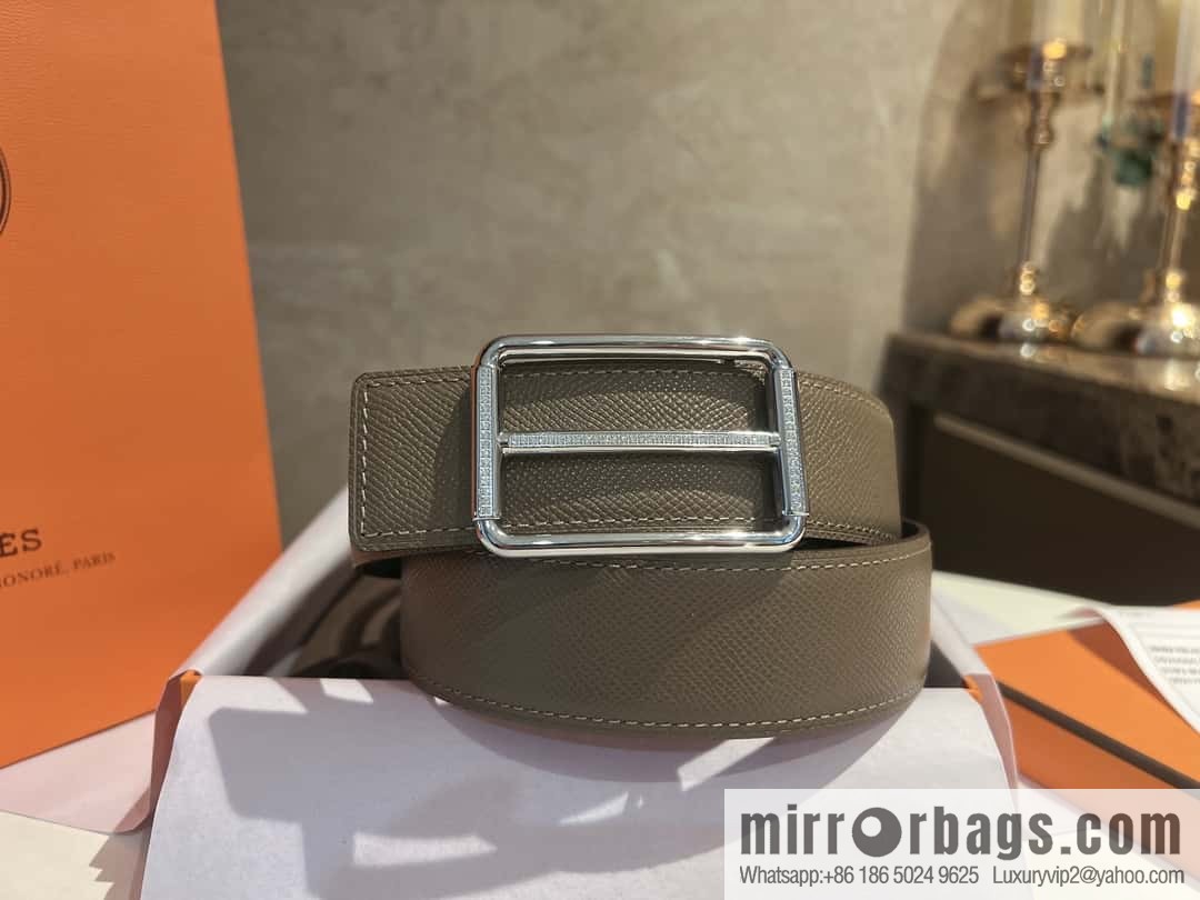 Hermes Hermes, with a selected first-layer cowhide palm print belt 3.8cm