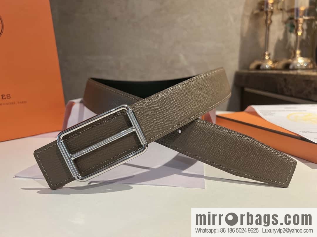 Hermes Hermes, with a selected first-layer cowhide palm print belt 3.8cm