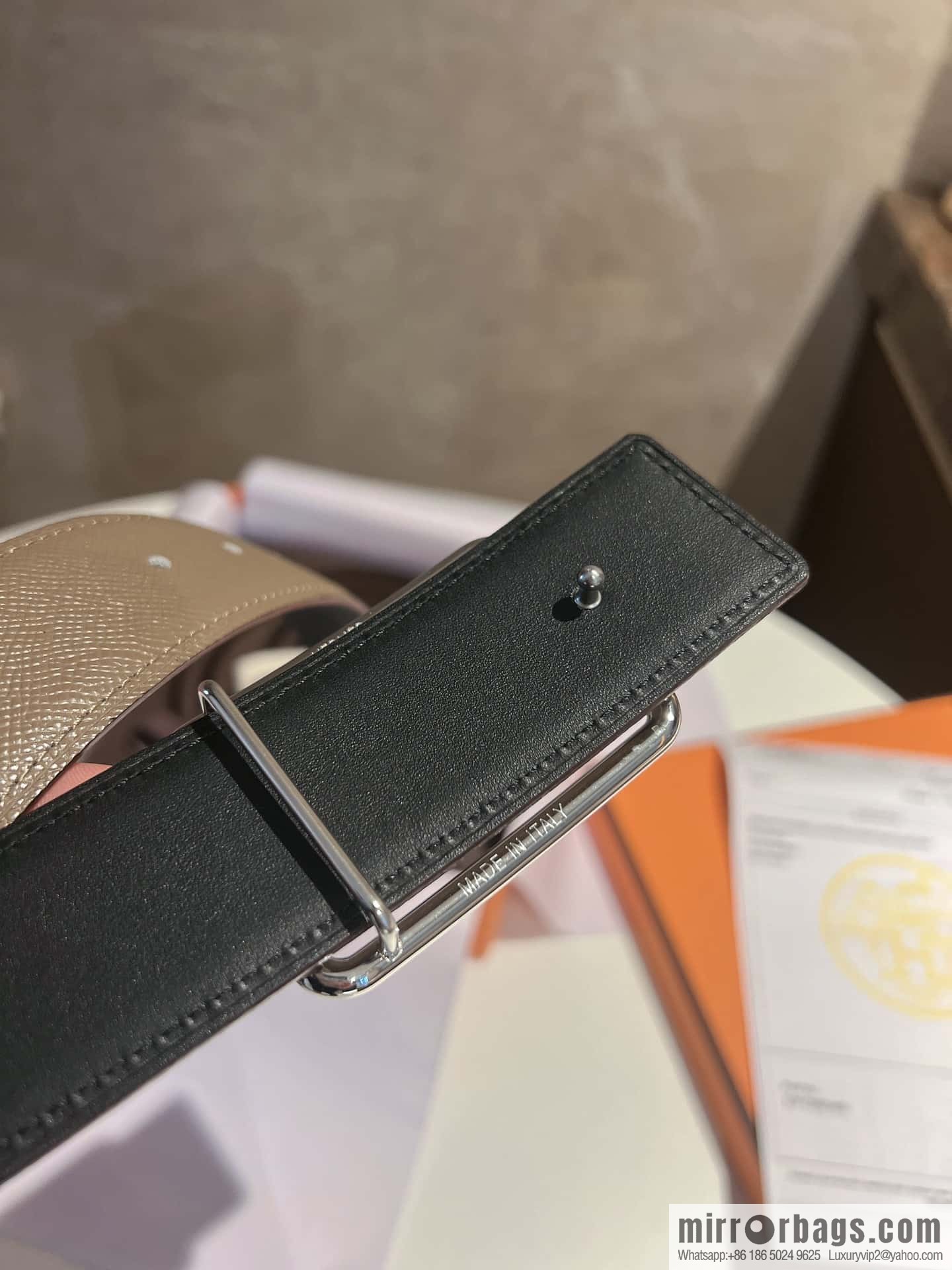 Hermes Hermes, with a selected first-layer cowhide palm print belt 3.8cm