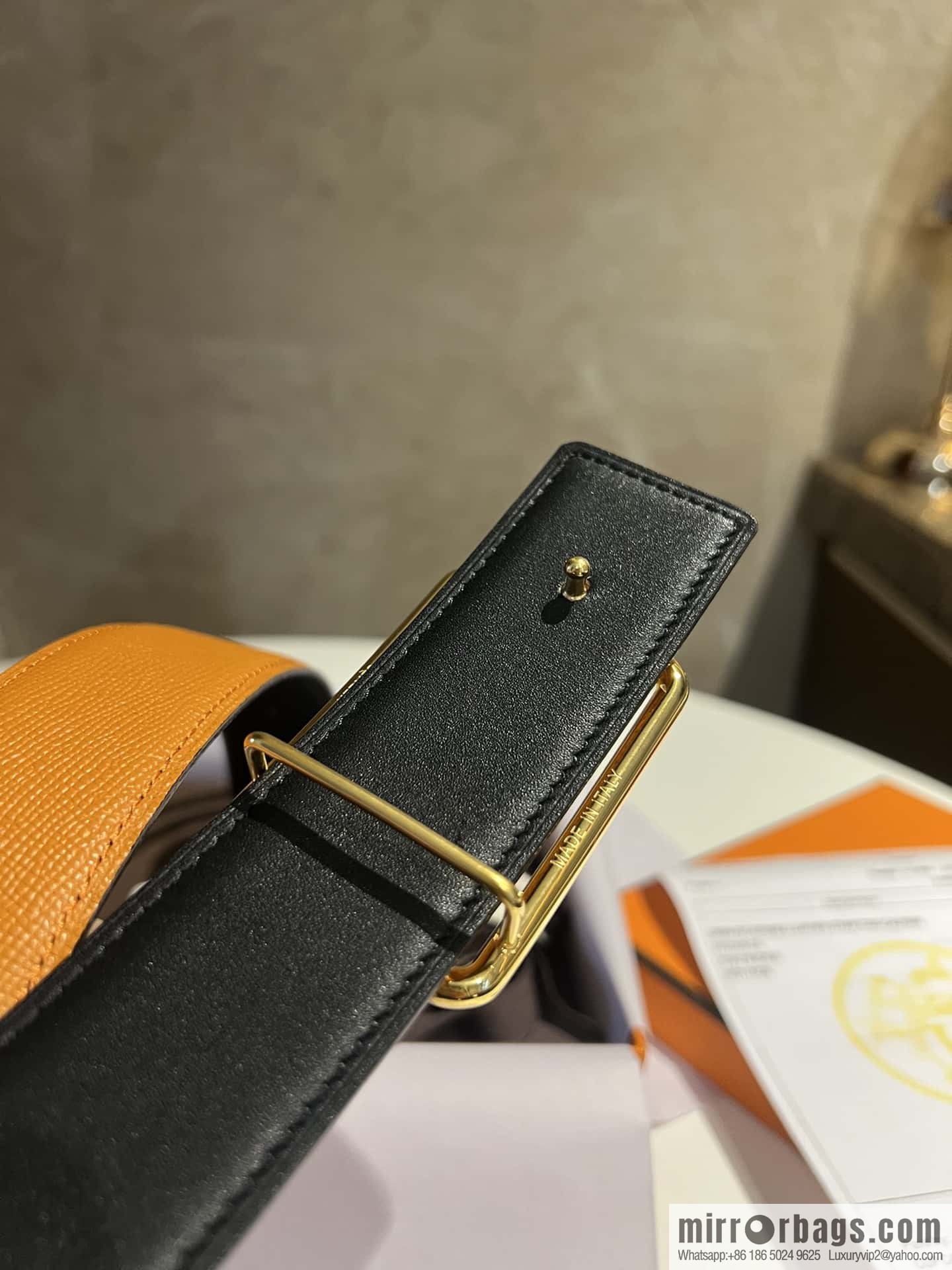 Hermes Hermes, with a selected first-layer cowhide palm print belt 3.8cm