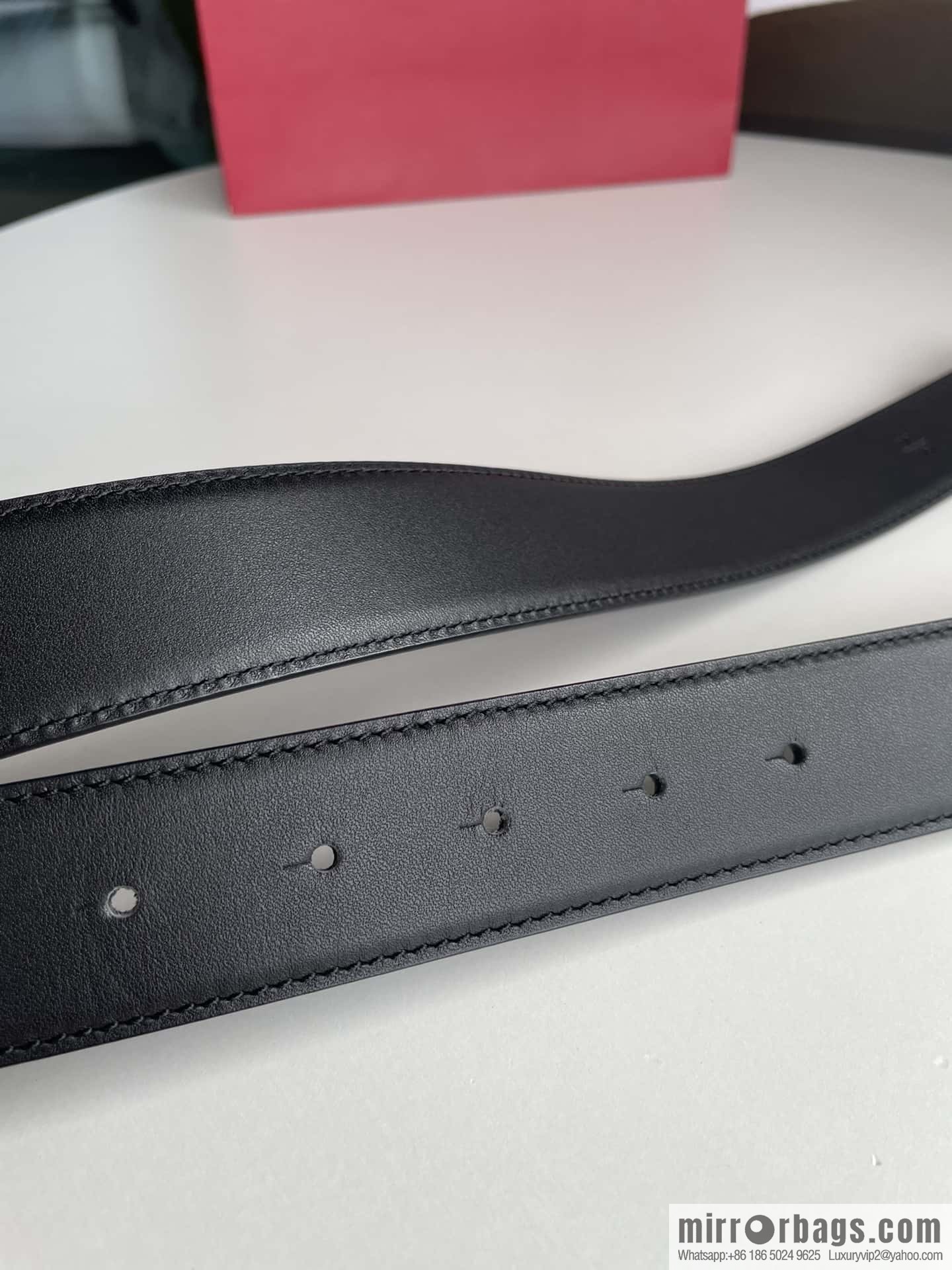 Ferragamo 3.5cm boutique metal buckle, imported double-sided first-layer cowhide belt