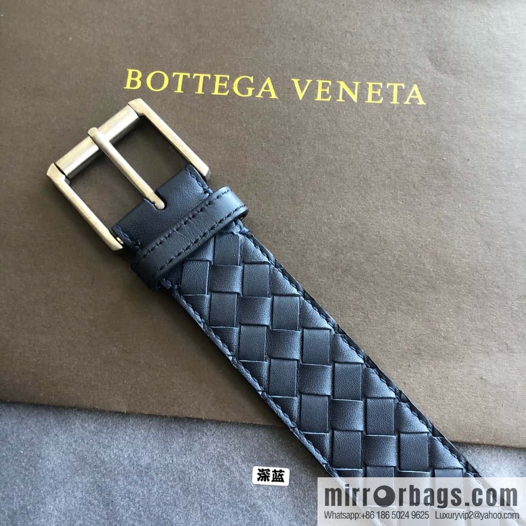 Bottega Veneta Butterfly Home, Men's Handwoven First Layer Cowhide Needle Buckle Belt 3.5cm