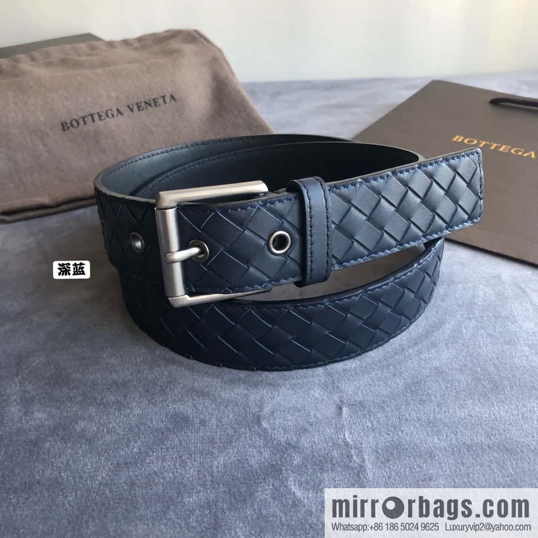 Bottega Veneta Butterfly Home, Men's Handwoven First Layer Cowhide Needle Buckle Belt 3.5cm