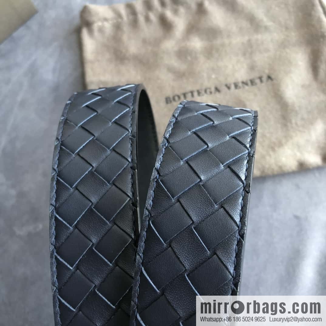 Bottega Veneta Butterfly Home, Men's Handwoven First Layer Cowhide Needle Buckle Belt 3.5cm