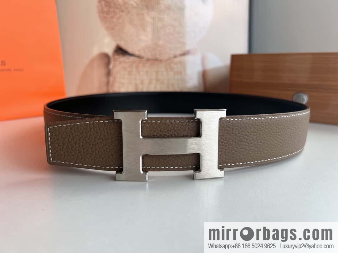 Hermes Togo Leather Double Sided Leather 38mm Belt