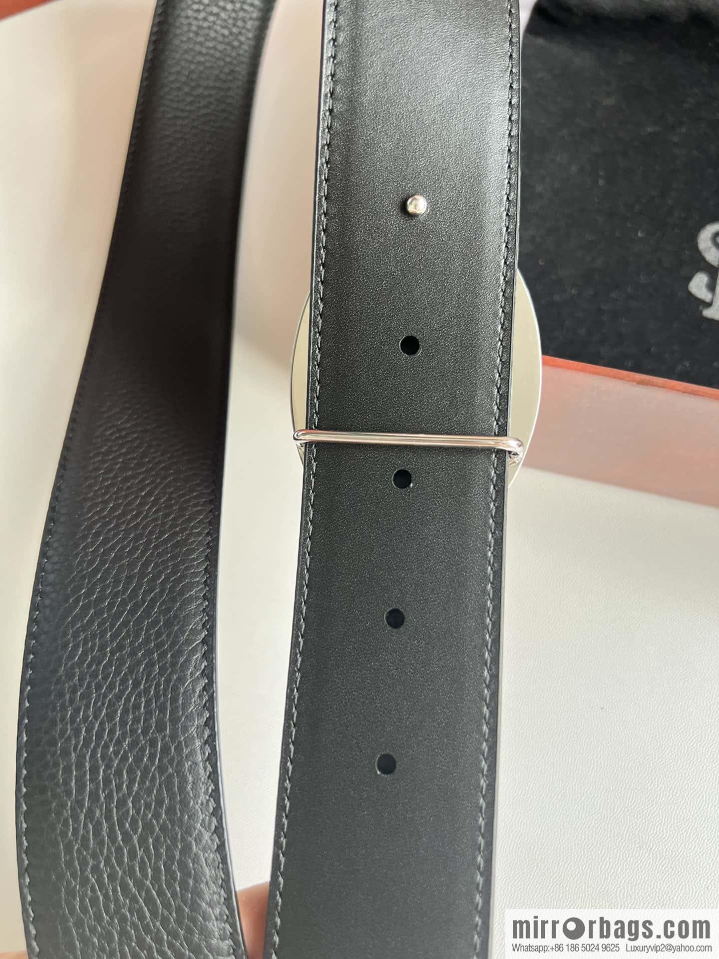 Stefano Ricci Stephen, Stainless Steel Eagle Metal Buckle 3.8cm Cowhide Litchi Belt