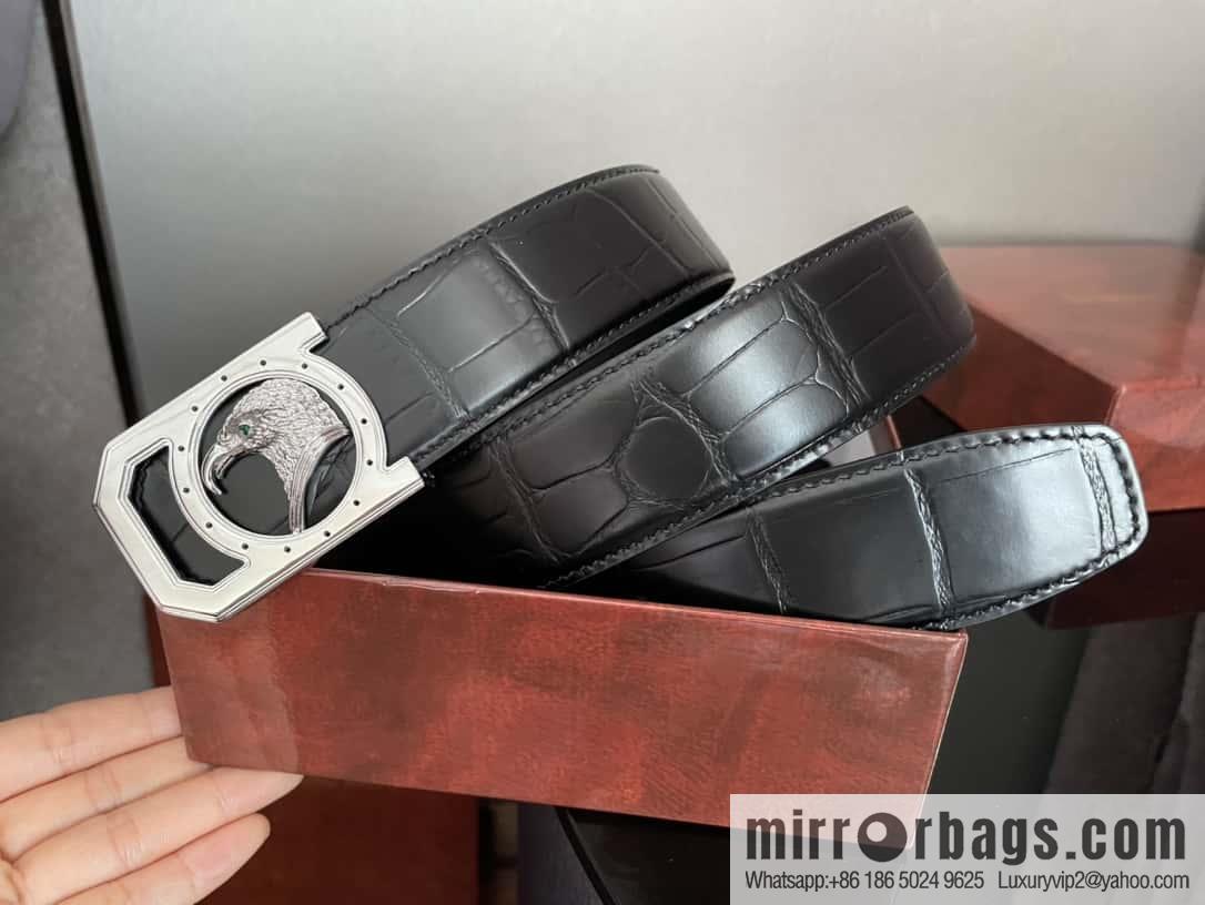 Stefano Ricci Stephen, Eagle Head Metal Buckle, Alligator Belt 3.8cm