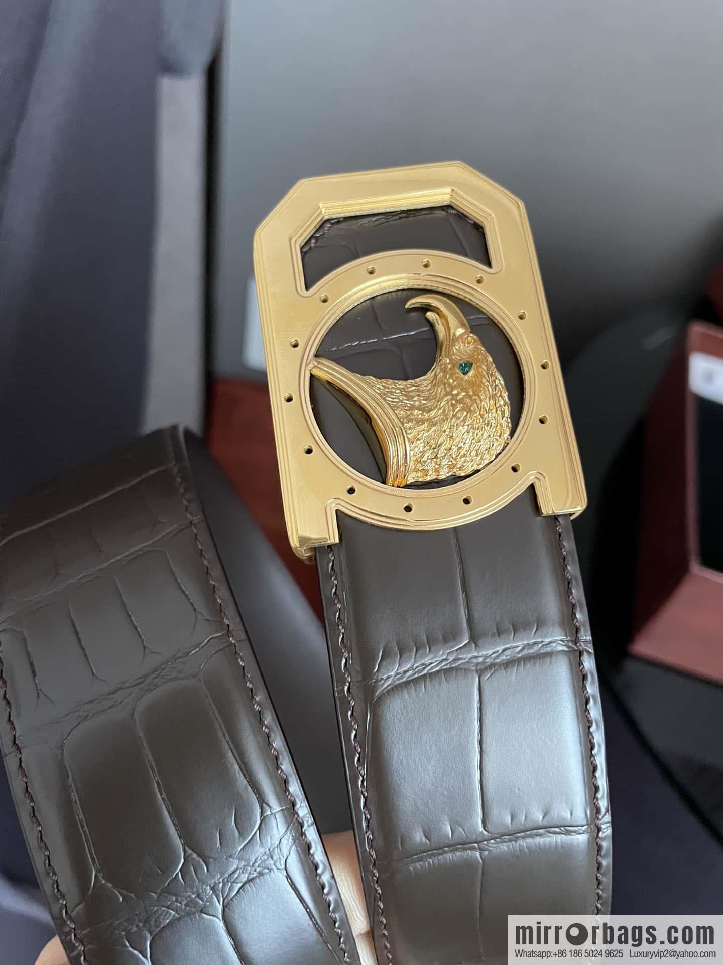 Stefano Ricci Stephen, Eagle Head Metal Buckle, Alligator Belt 3.8cm
