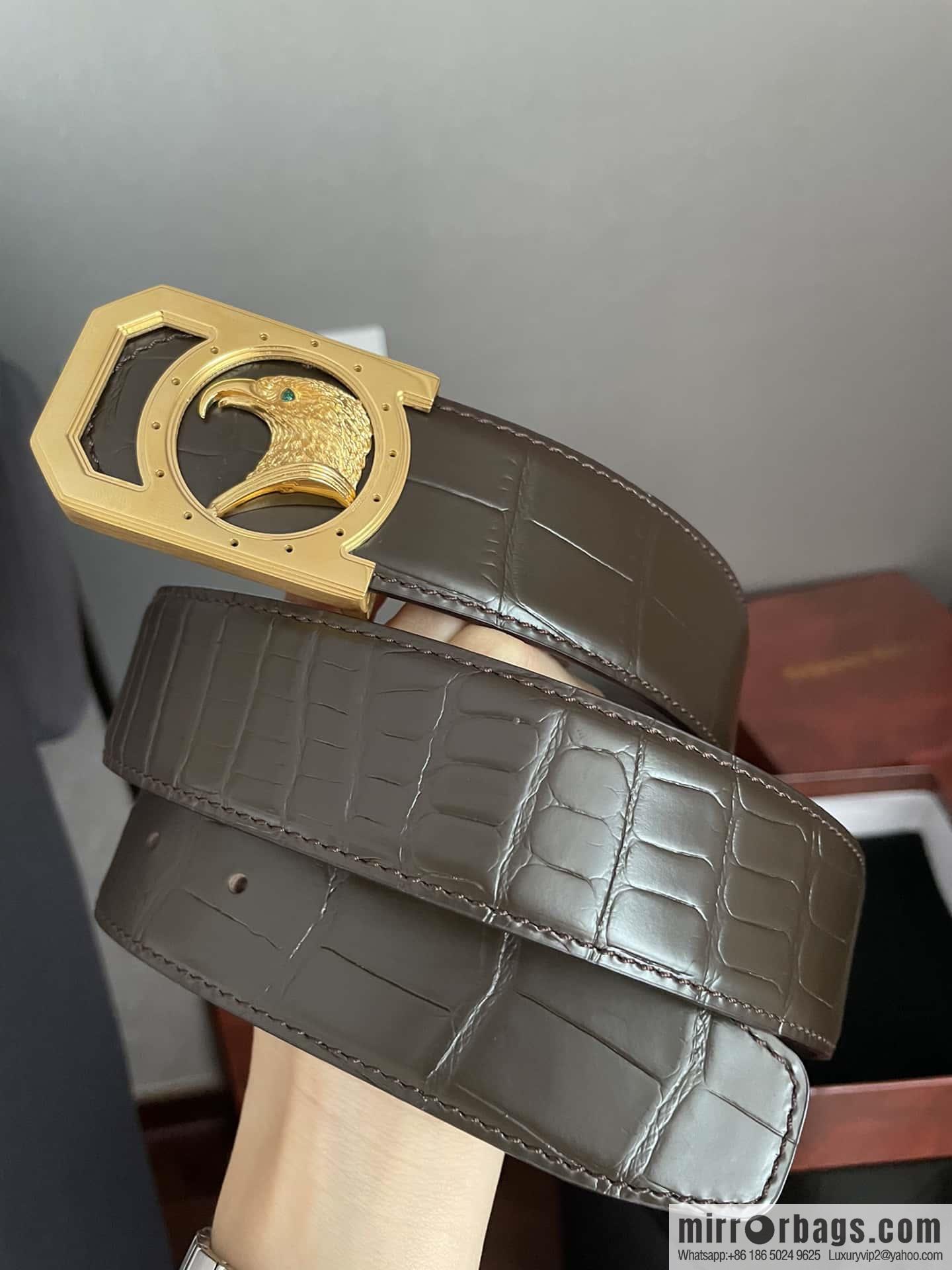 Stefano Ricci Stephen, Eagle Head Metal Buckle, Alligator Belt 3.8cm