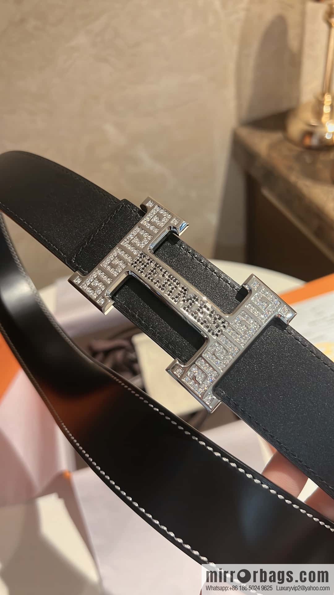 Hermes Hermes, selected imported cowhide H metal buckle 3.8cm belt