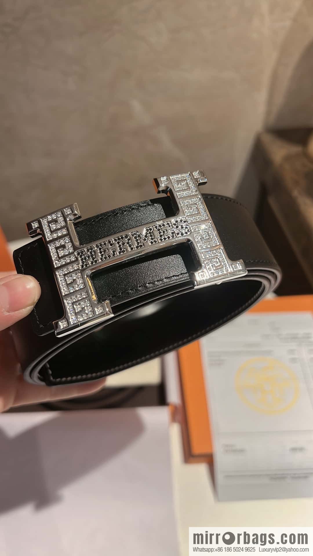 Hermes Hermes, selected imported cowhide H metal buckle 3.8cm belt