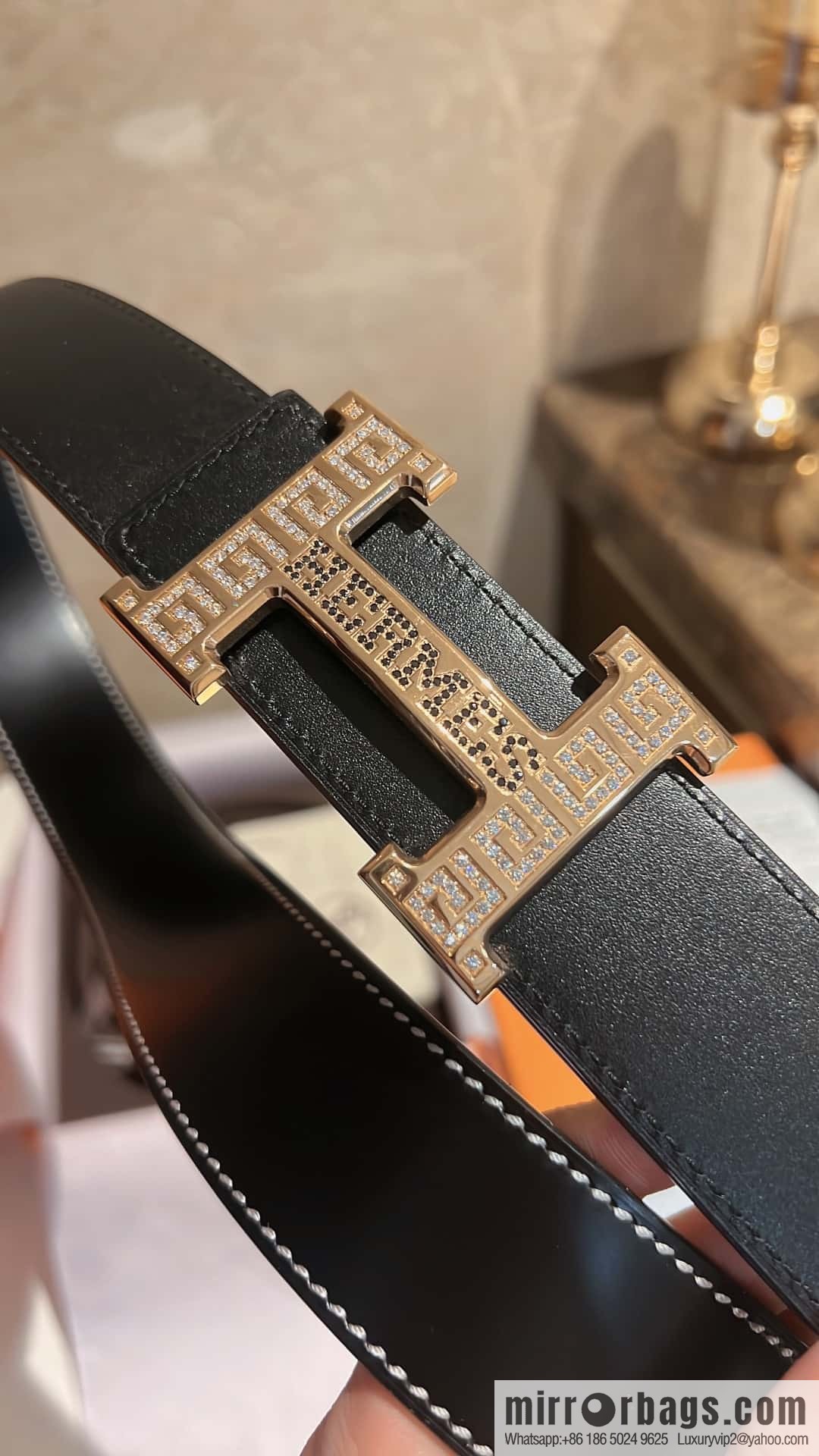 Hermes Hermes, selected imported cowhide H metal buckle 3.8cm belt
