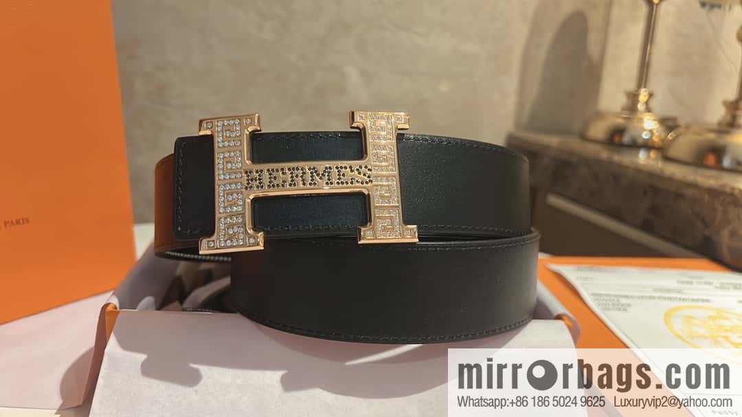 Hermes Hermes, selected imported cowhide H metal buckle 3.8cm belt