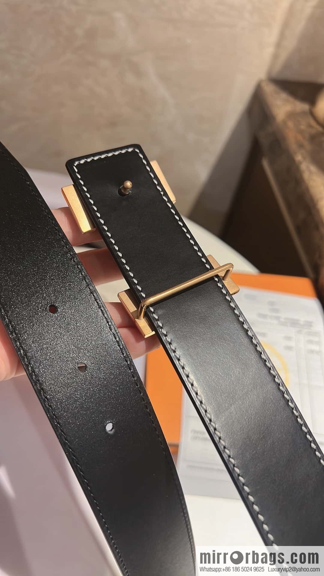 Hermes Hermes, selected imported cowhide H metal buckle 3.8cm belt